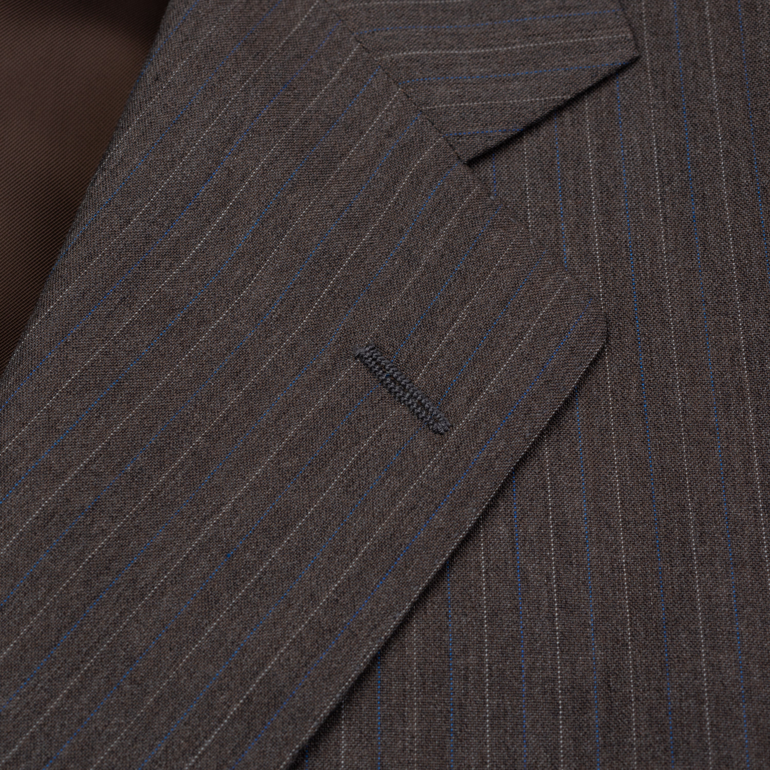 CASTANGIA 1850 Taupe Gray Striped Wool-Cotton Business Suit NEW CASTANGIA