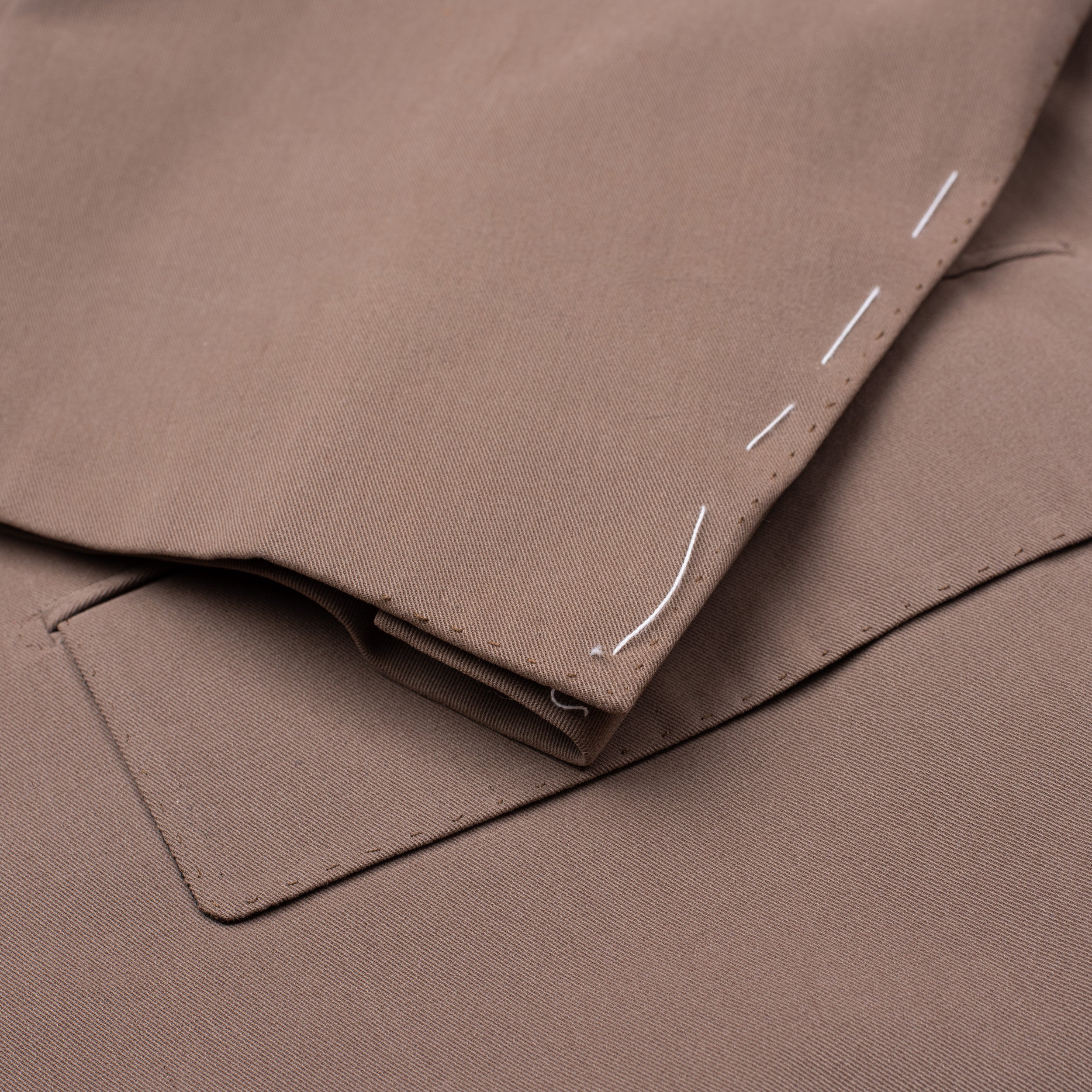 CESARE ATTOLINI Napoli Tan Cotton Peak Lapel Spring-Summer Suit EU 50 NEW US 40 CESARE ATTOLINI