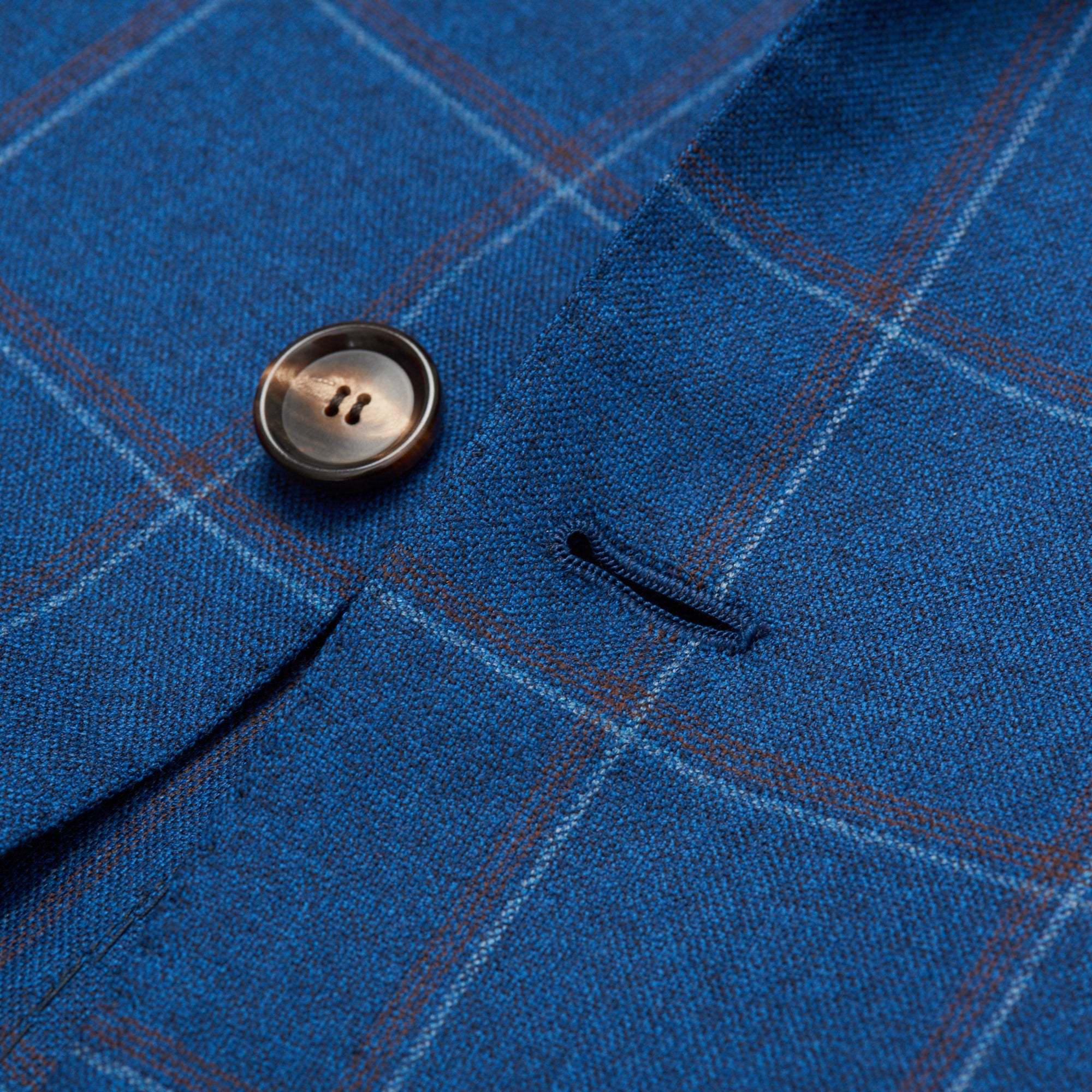 CESARE ATTOLINI Napoli Handmade Blue Plaid Wool Jacket EU 50 NEW US 40 CESARE ATTOLINI