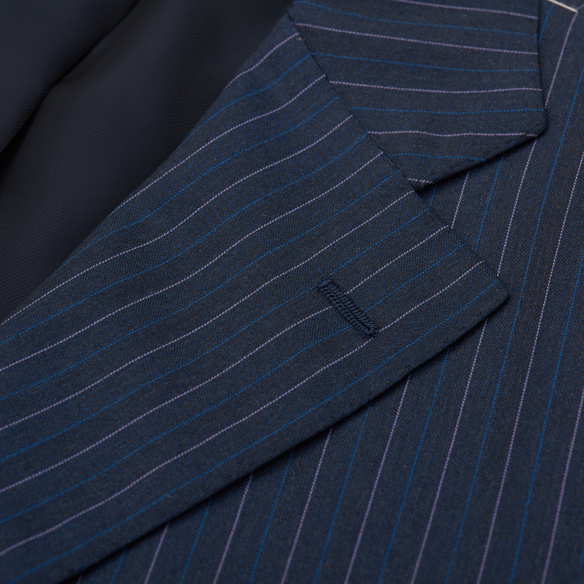 CESARE ATTOLINI Napoli Handmade Blue Striped Wool Suit EU 52 NEW US 42 CESARE ATTOLINI