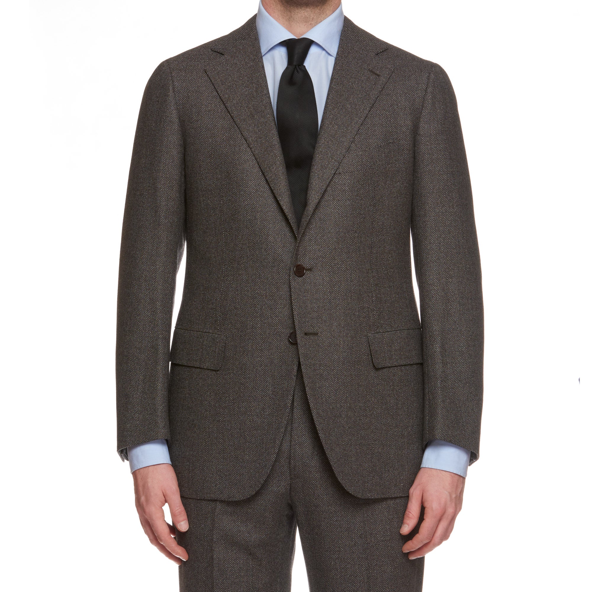 CESARE ATTOLINI Napoli Handmade Gray Birdseye Wool Suit EU 50 NEW US 40 CESARE ATTOLINI