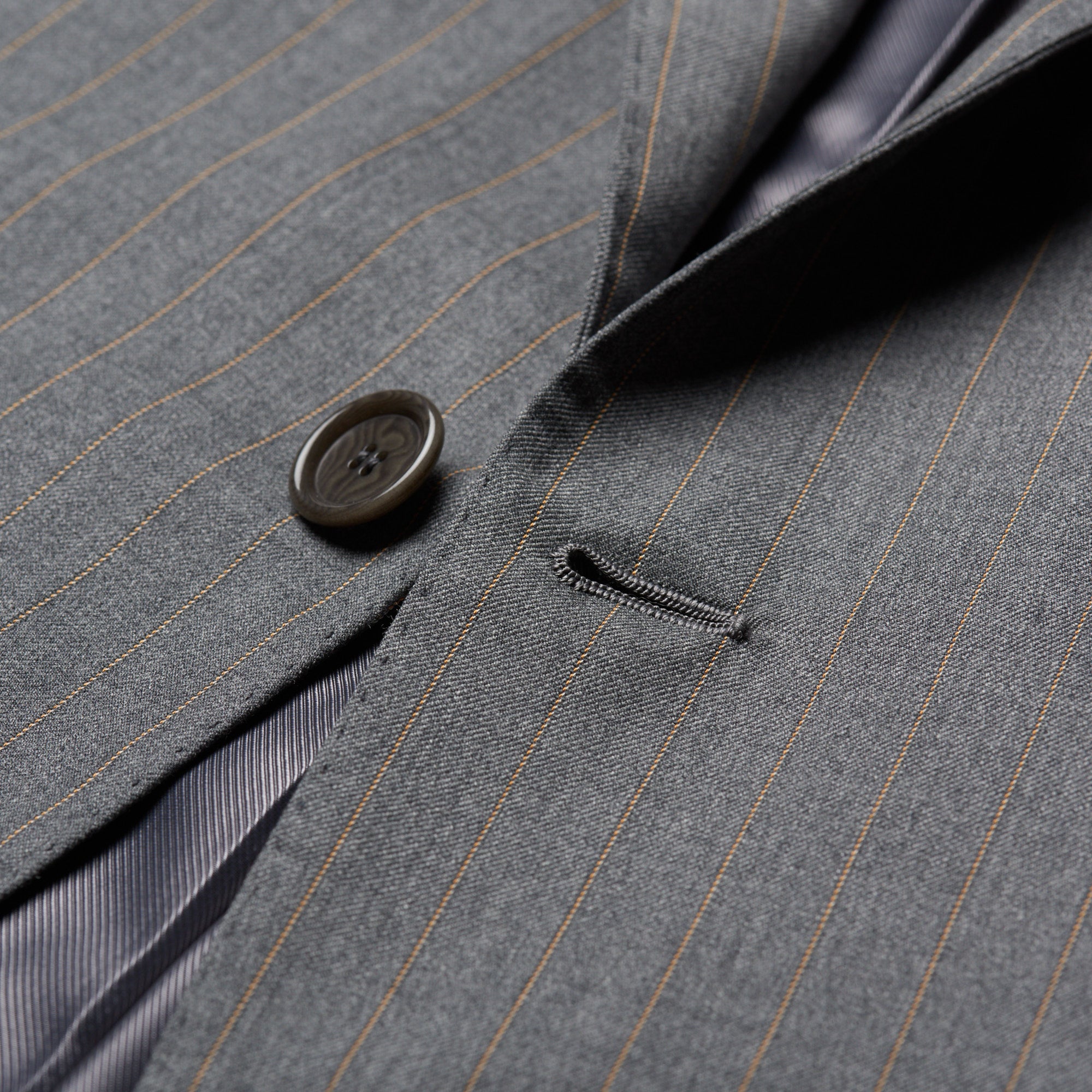 CESARE ATTOLINI Napoli Handmade Gray Striped Wool Super 130's Suit 54 NEW US 44 CESARE ATTOLINI