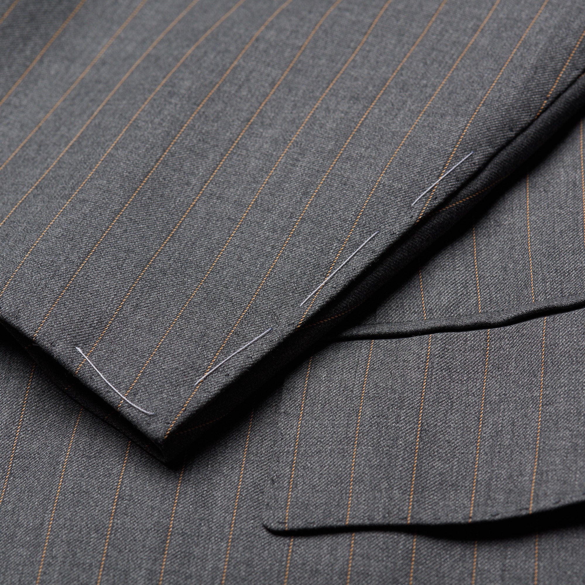 CESARE ATTOLINI Napoli Handmade Gray Striped Wool Super 130's Suit 54 NEW US 44 CESARE ATTOLINI
