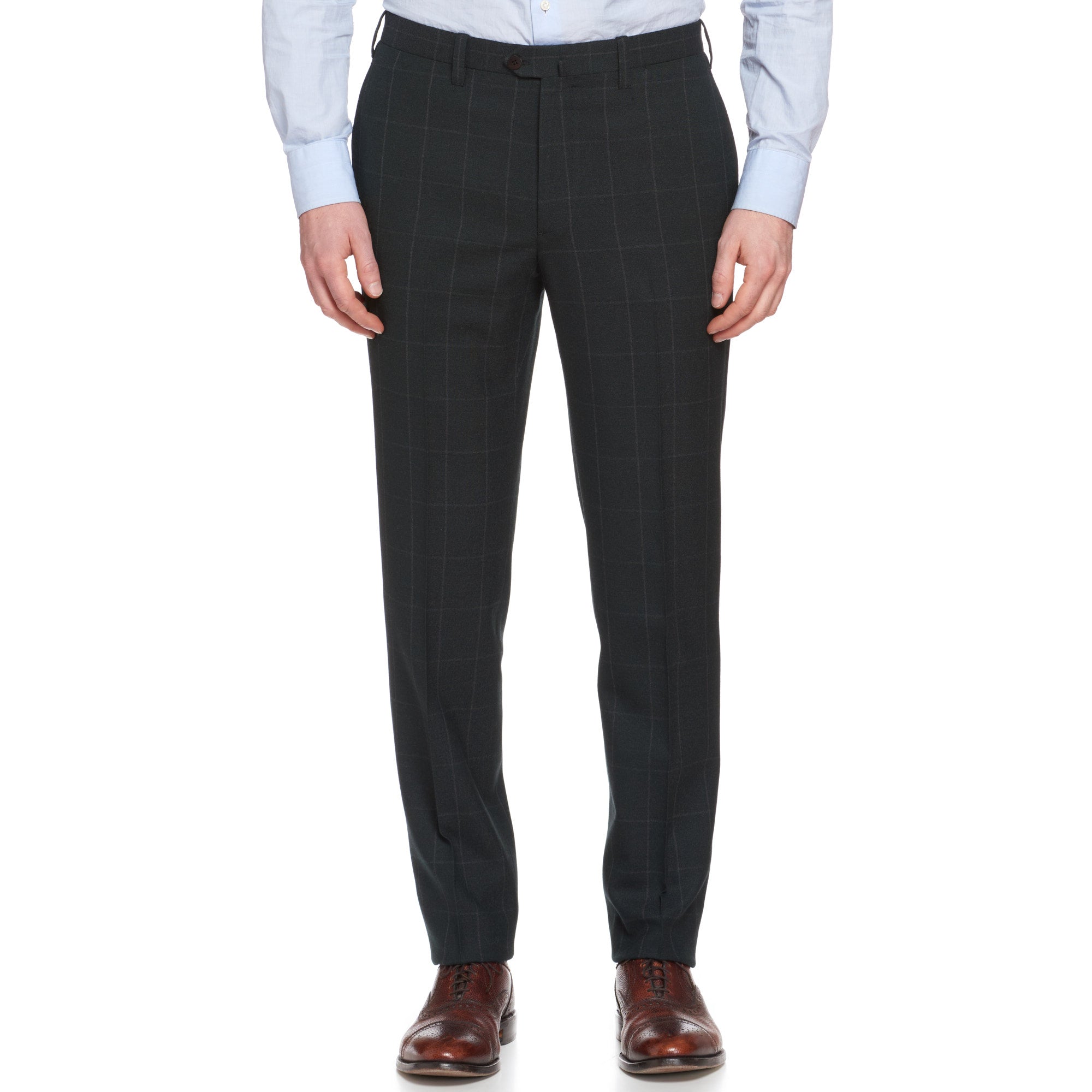 CESARE ATTOLINI Napoli Handmade Dark Green Plaid Wool Suit NEW CESARE ATTOLINI