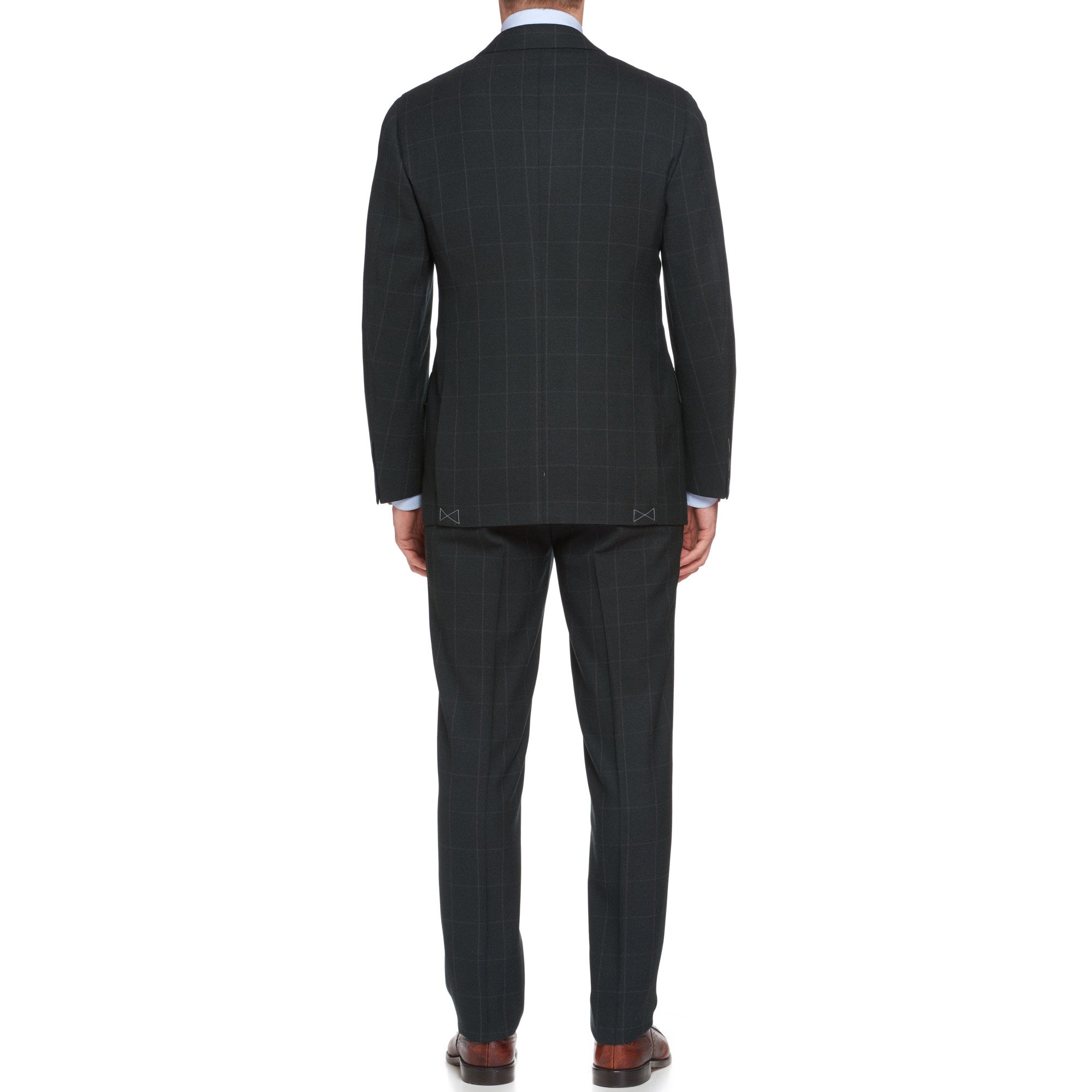 CESARE ATTOLINI Napoli Handmade Dark Green Plaid Wool Suit NEW CESARE ATTOLINI