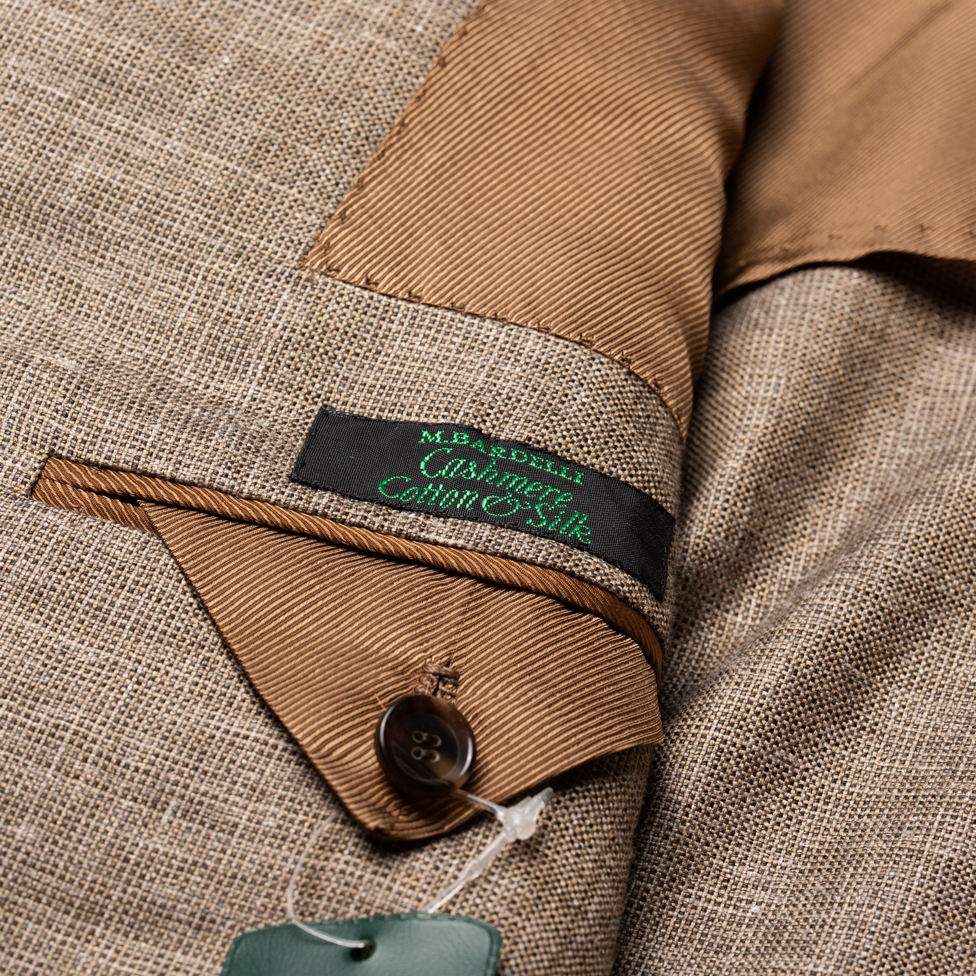 CESARE ATTOLINI for M.BARDELLI Khaki Cashmere-Silk-Cotton Jacket EU 50 NEW US 40 CESARE ATTOLINI