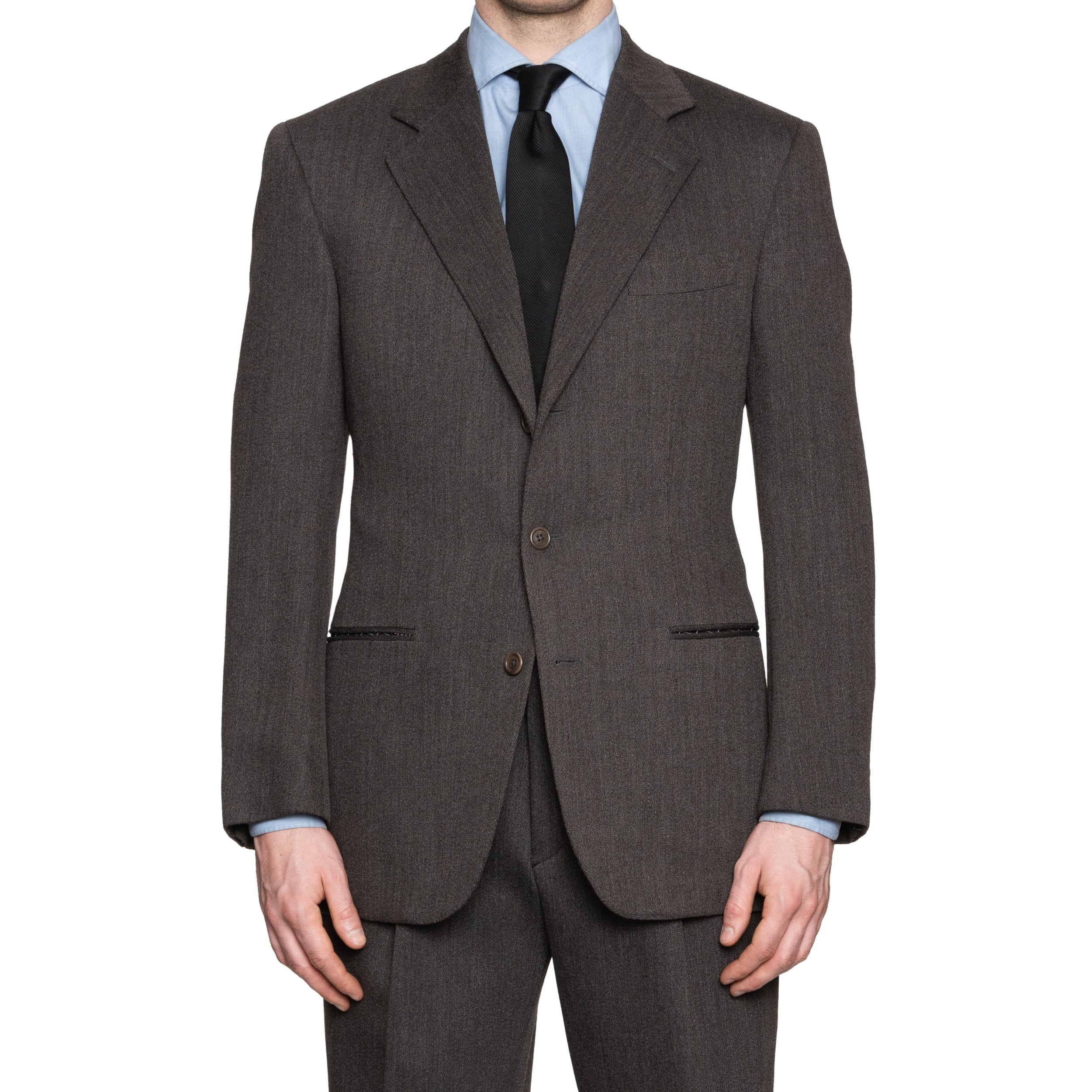 CORSOCHIARO by CASTANGIA Dark Brown Wool Suit EU 50 NEW US 40 CASTANGIA