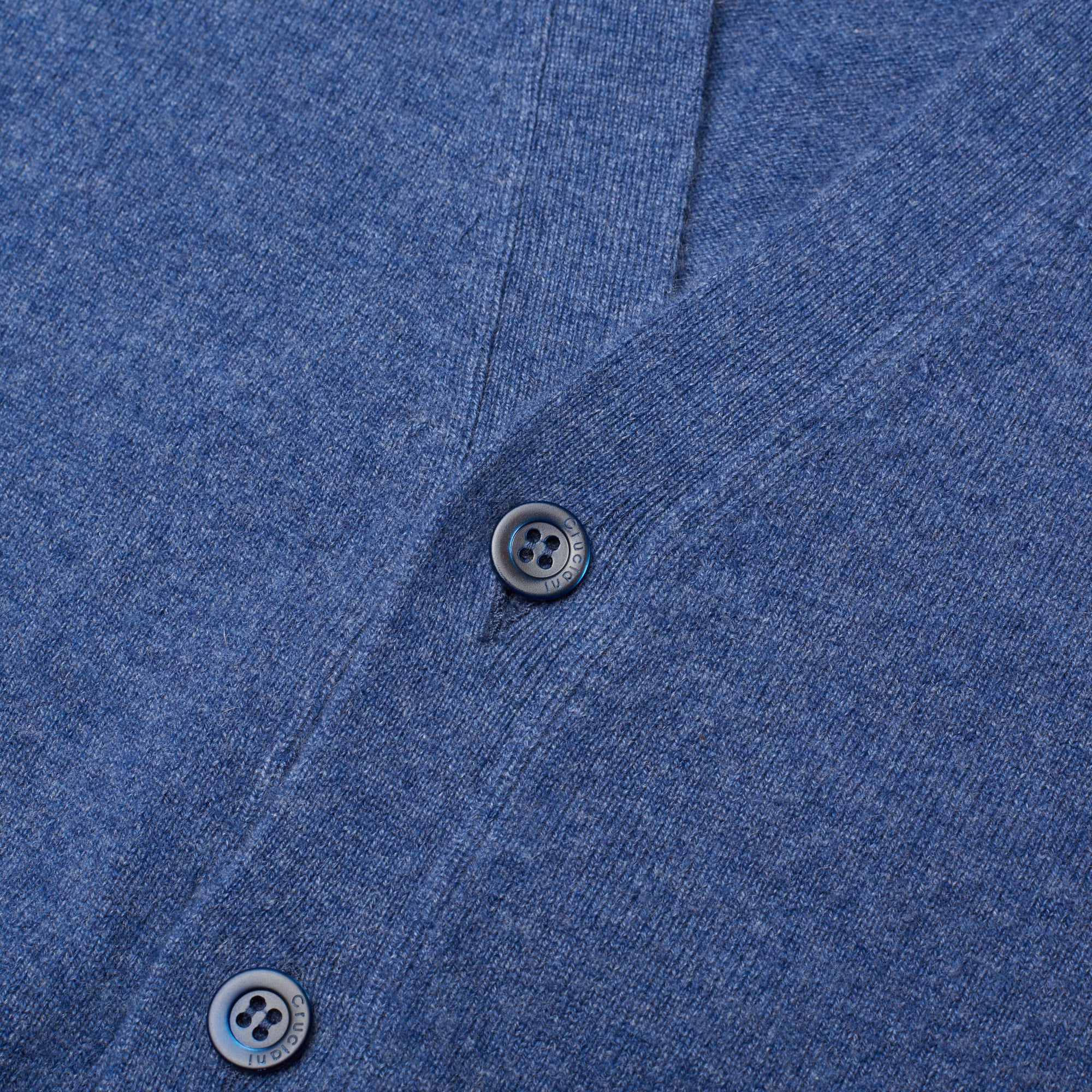 CRUCIANI Blue Cashmere Knit Sleeveless Cardigan Sweater Vest EU 50 NEW US M CRUCIANI