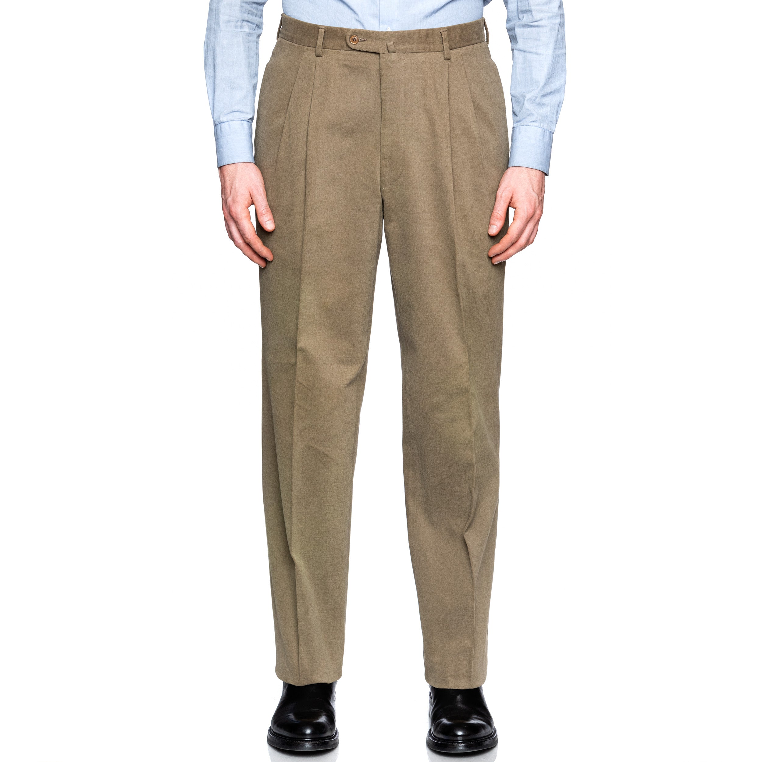 SARTORIA CASTANGIA Olive Twill Cotton Velvet Suit EU 50 NEW US 40 CASTANGIA