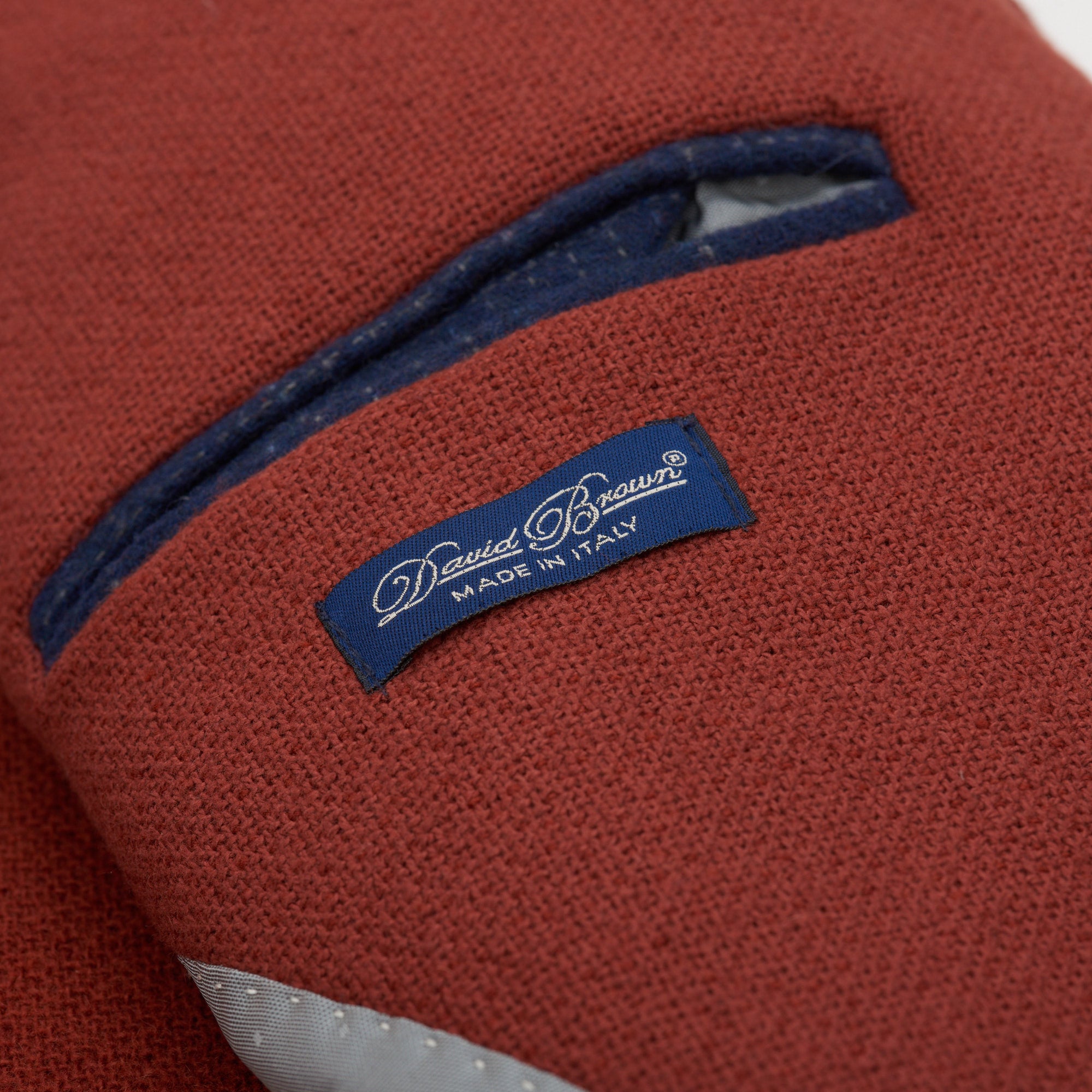 DAVID BROWN Brick Red Wool Hopsack Jacket Coat NEW Size M US 40 Slim Fit DAVID BROWN