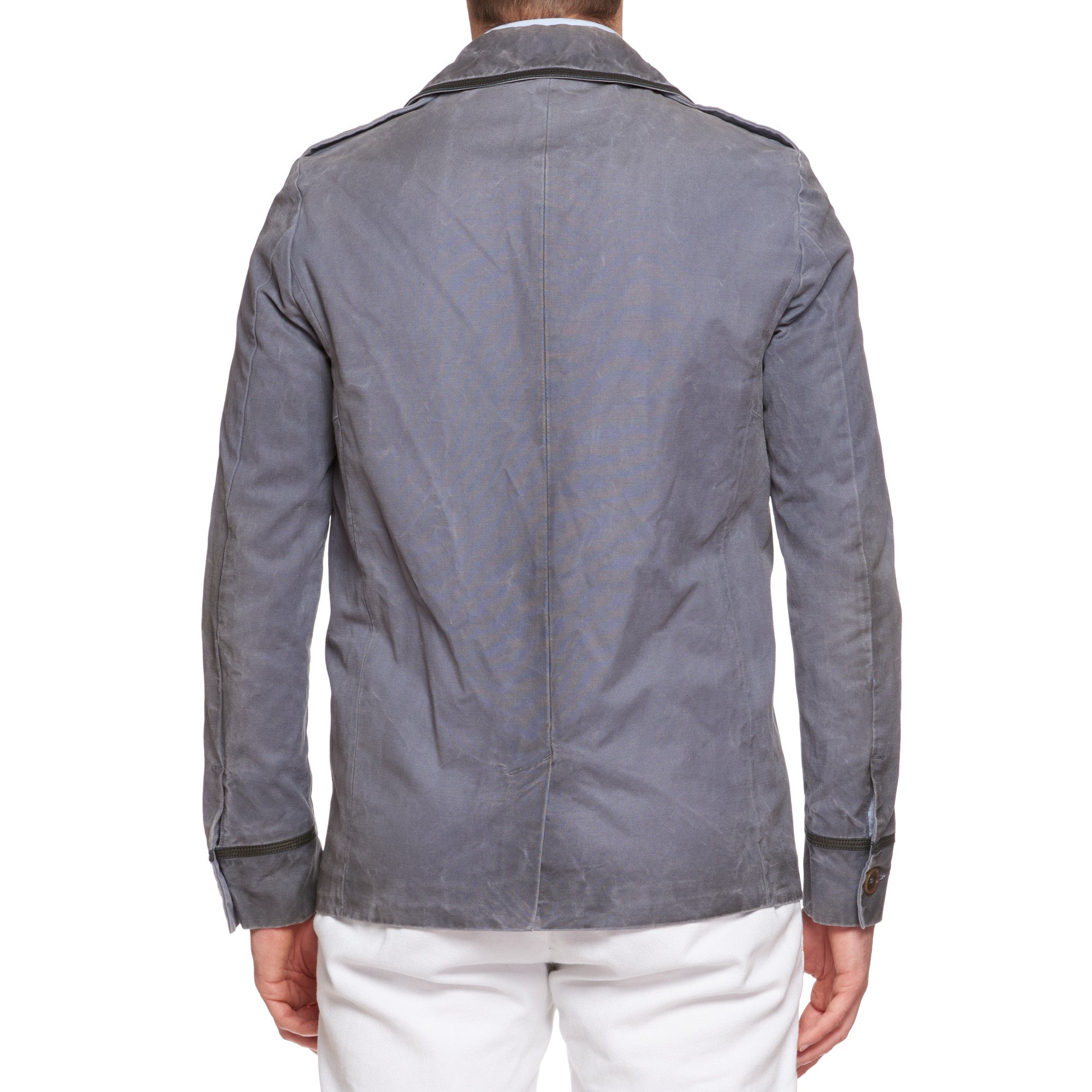 DIESEL Black Gold Gray Cotton Pea Coat Jacket Size S-M DIESEL