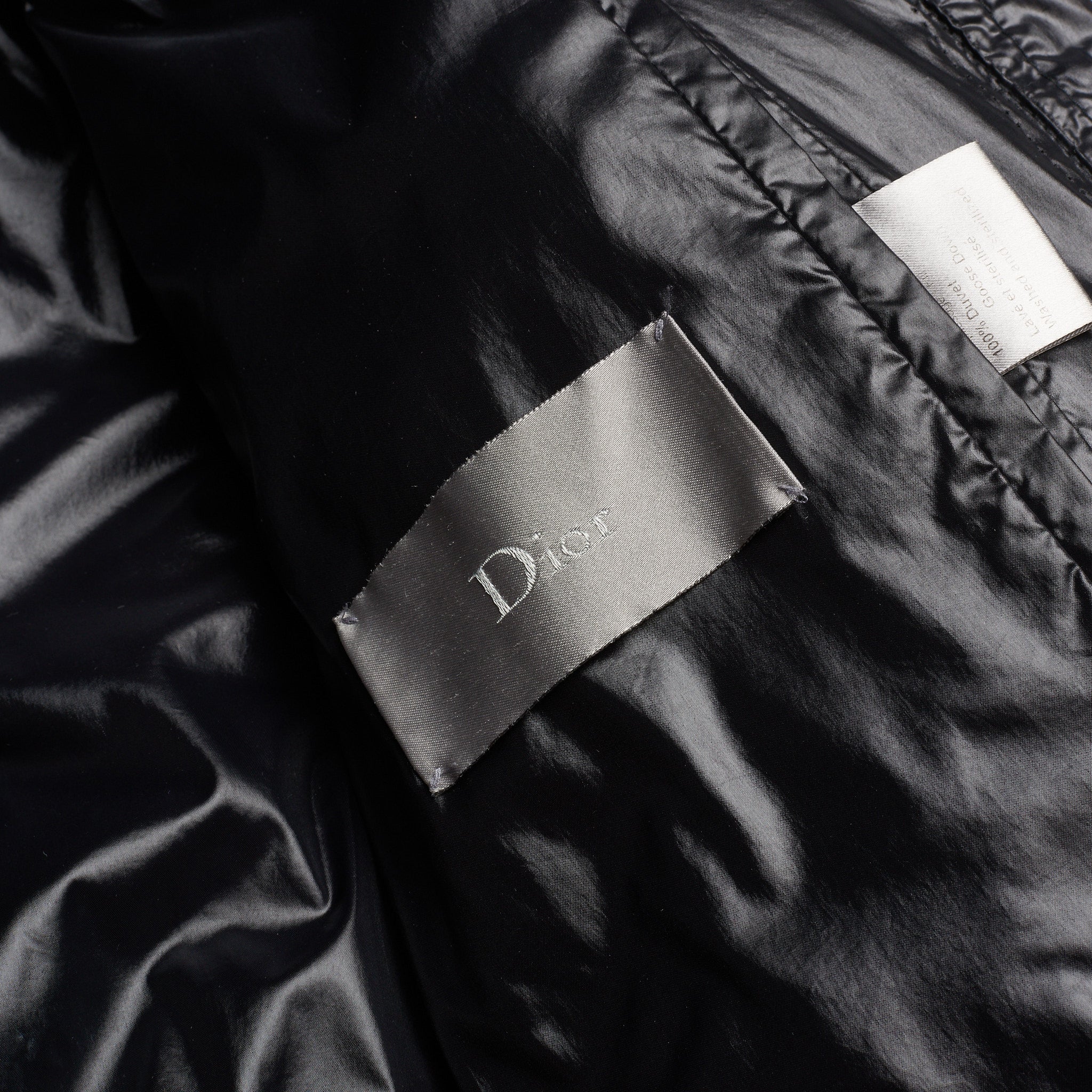DIOR HOMME Black Down Biker Puffer Jacket EU 48 US S 8H 2008 DIOR