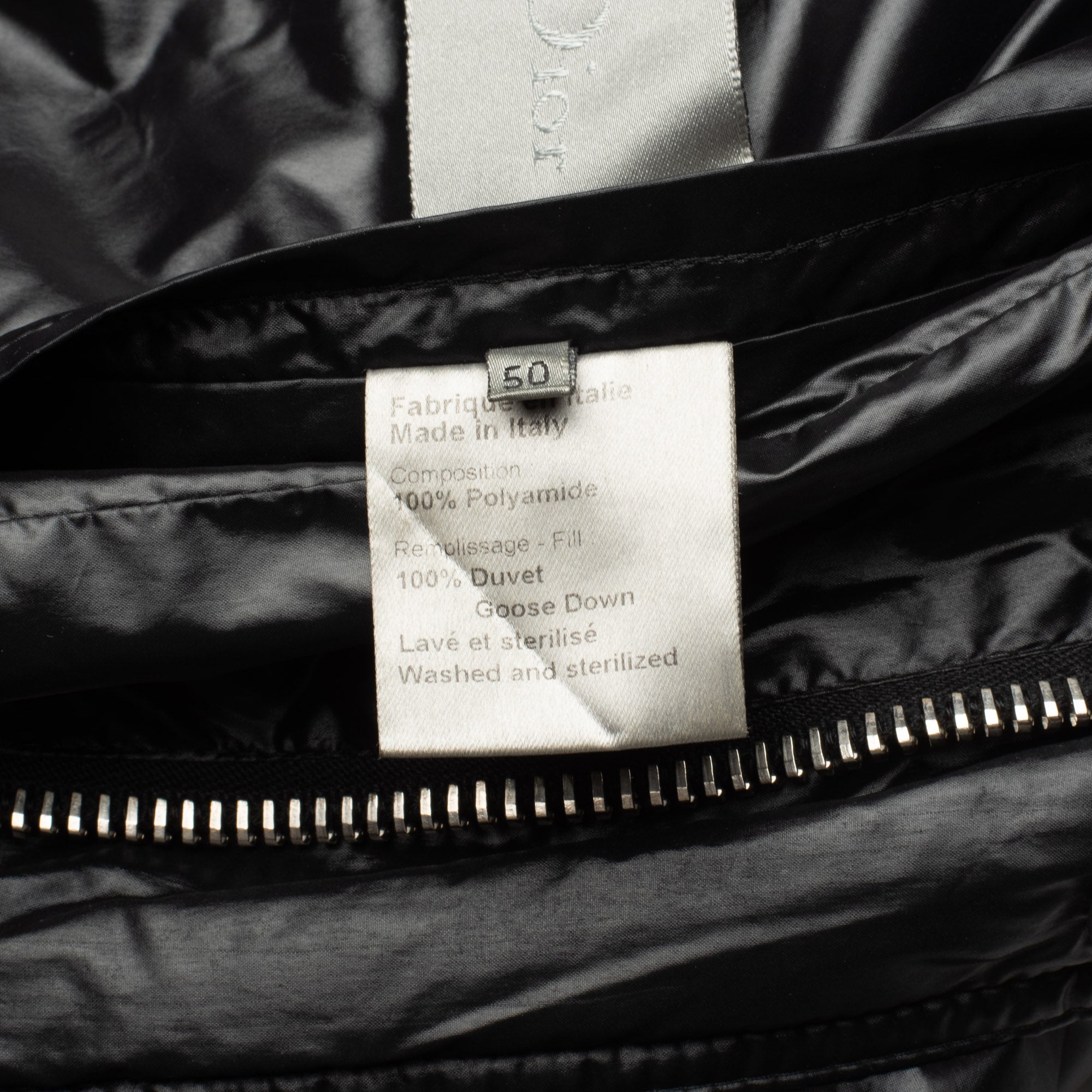 DIOR Homme Italy Black Goose Down Puffer Jacket Coat EU 50 US M 8H 2008 DIOR