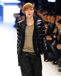 DIOR Homme SLIMANE Italy Black Down Biker Aviator Jacket 48 Collectors 2007 F/W DIOR