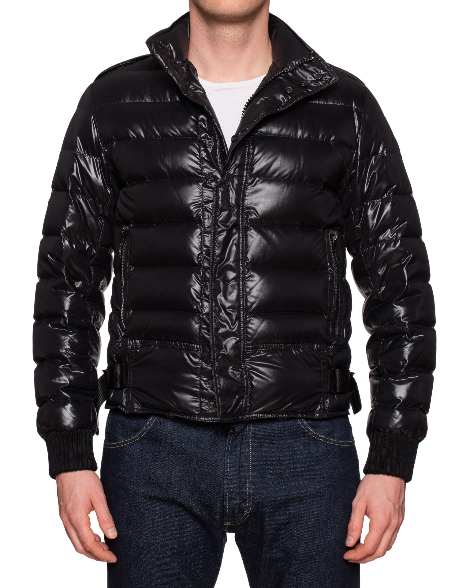 DIOR Homme SLIMANE Italy Black Down Biker Aviator Jacket 48 Collectors 2007 F/W DIOR