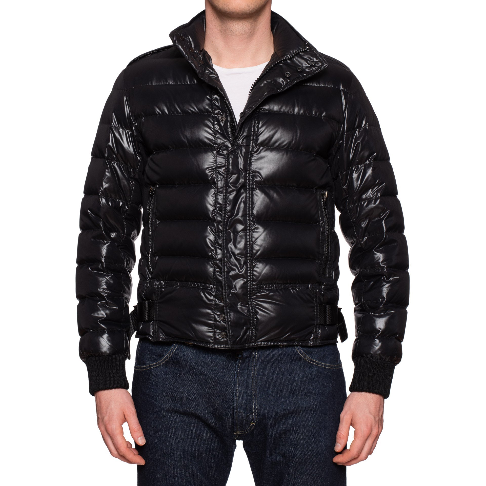 DIOR Homme SLIMANE Italy Black Down Biker Aviator Jacket 52 Collectors