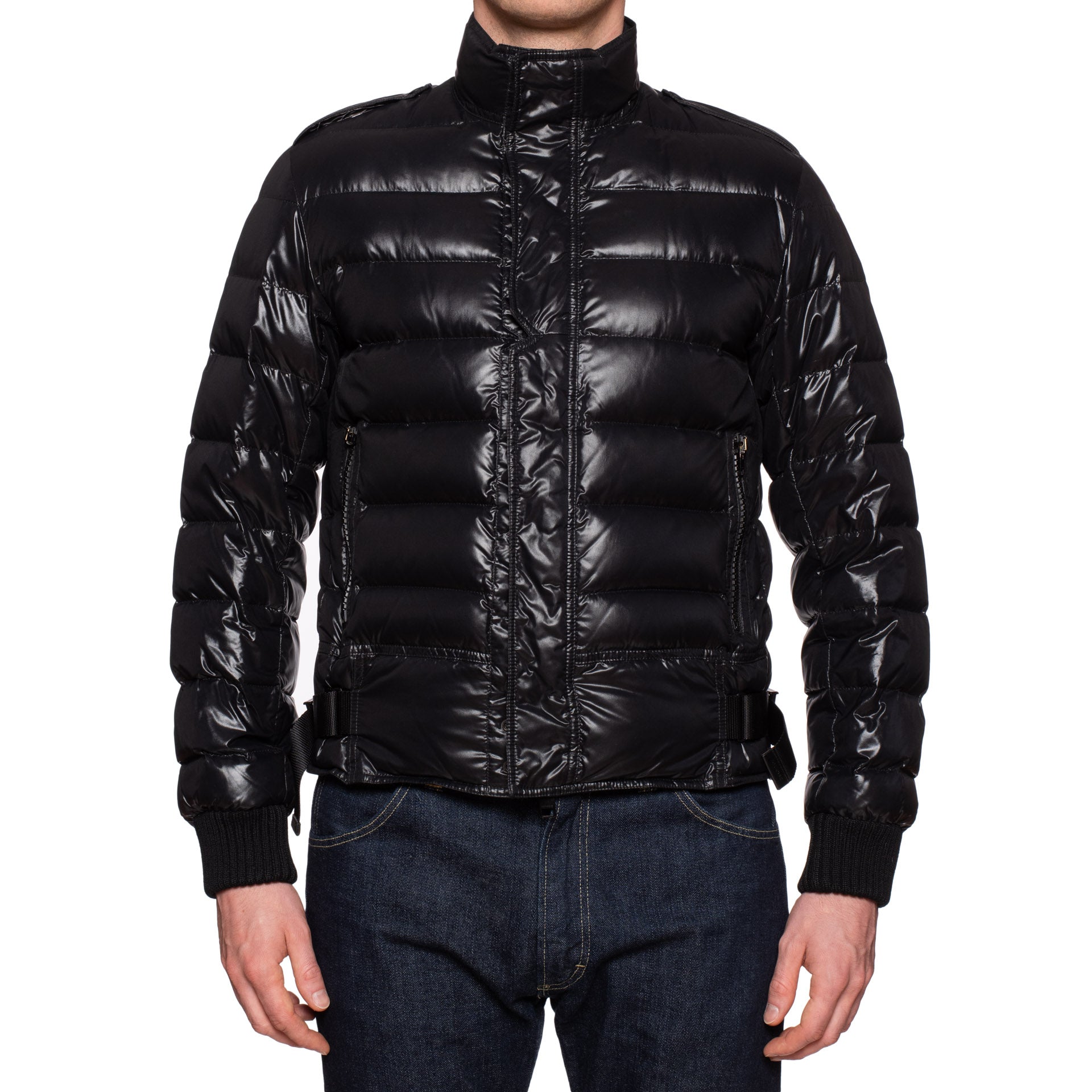 DIOR Homme SLIMANE Italy Black Down Biker Aviator Jacket 52 Collectors 2007 F/W DIOR