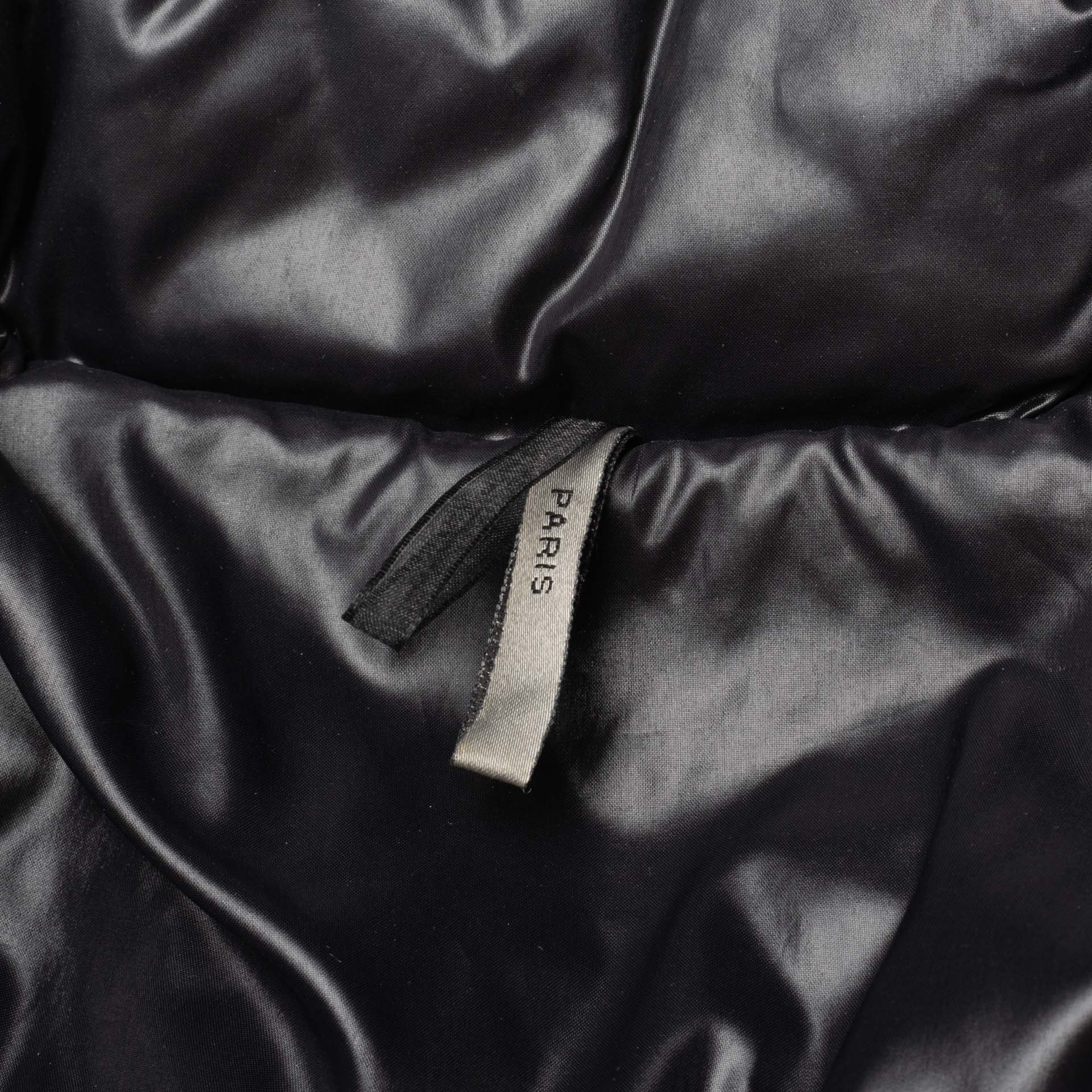 DIOR Homme SLIMANE Italy Black Down Biker Aviator Jacket 52 Collectors 2007 F/W DIOR