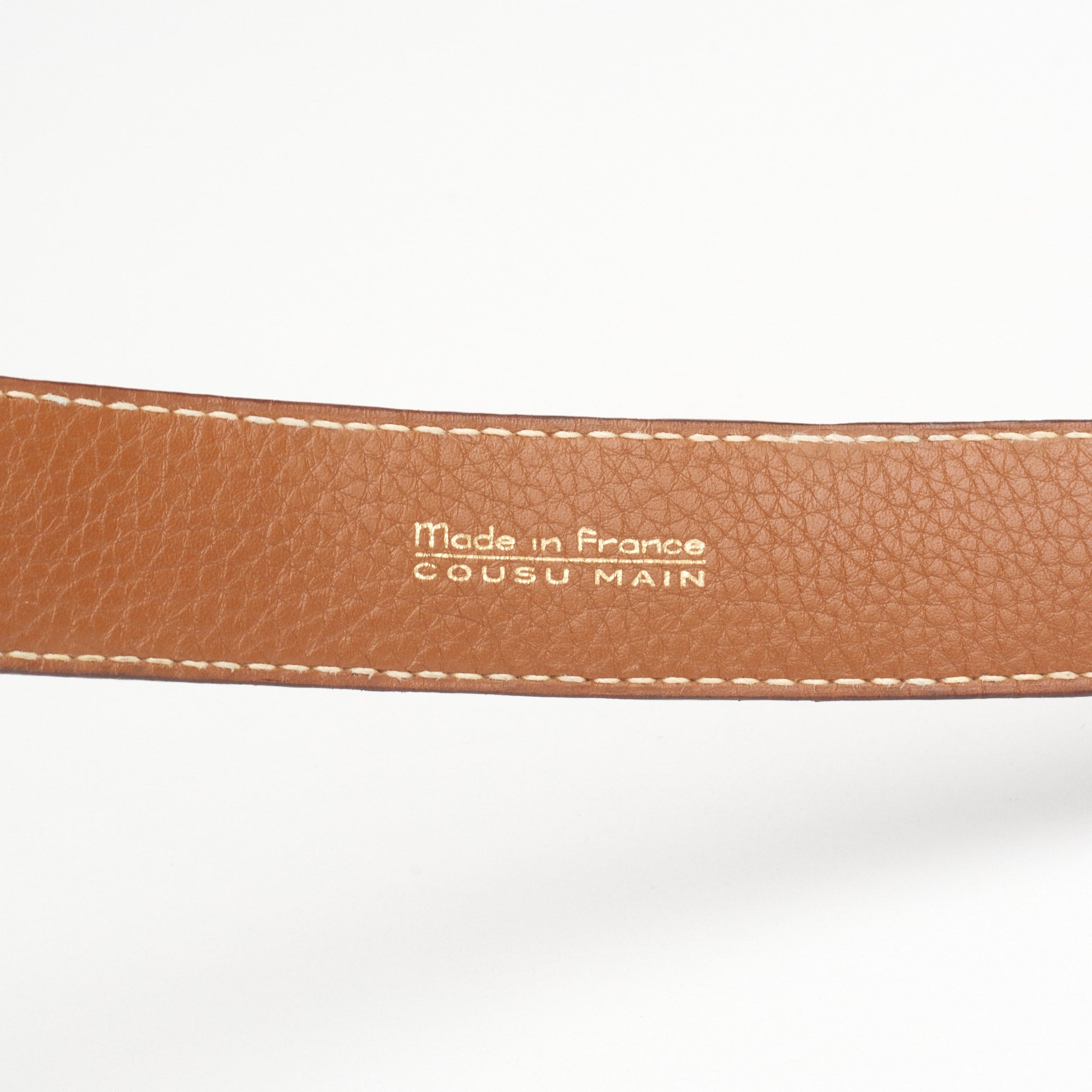 DURET Paris Light Brown Croco Crocodile Belt with Alpha Buckle 37" 95cm DURET