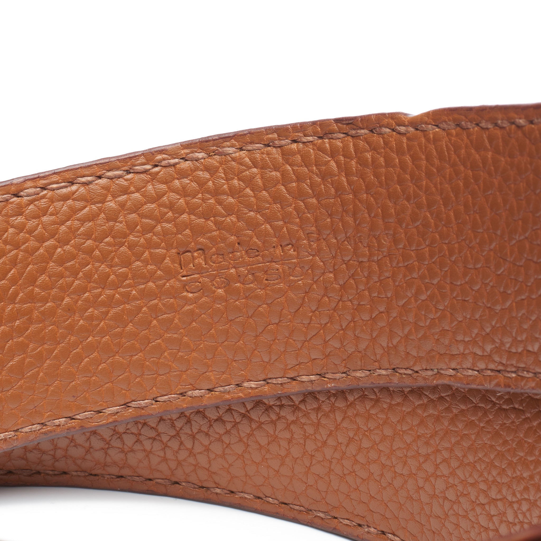 DURET Paris Tan Croco Crocodile Belt with Art Deco Buckle 37" 95cm DURET