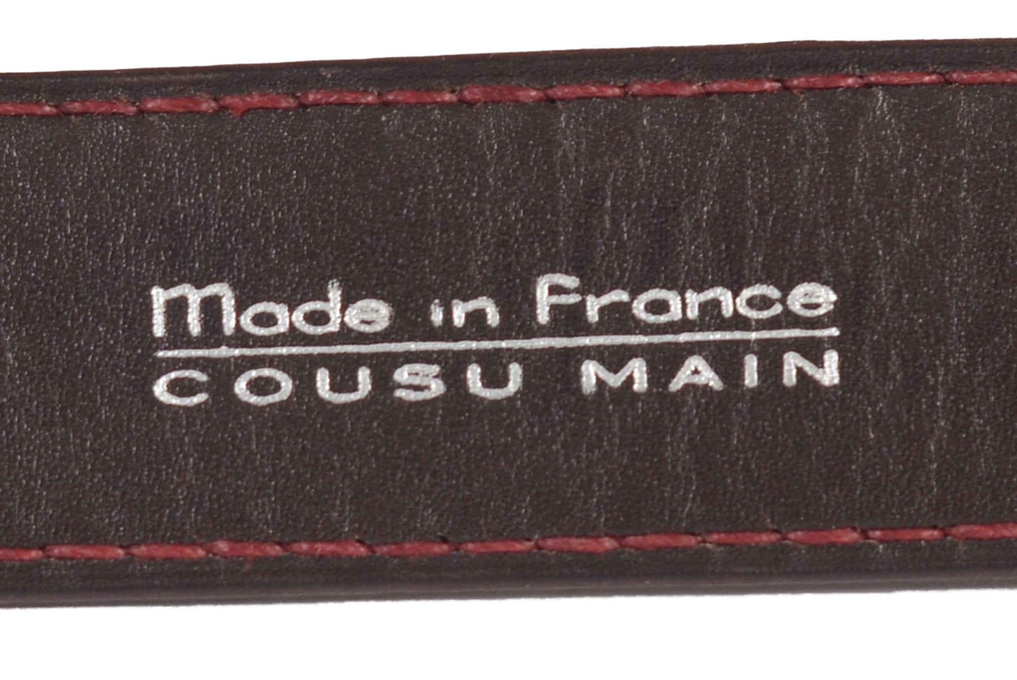DURET Burgundy Crocodile Leather Belt with Gold-Tone Square Buckle 35" NEW 90cm DURET