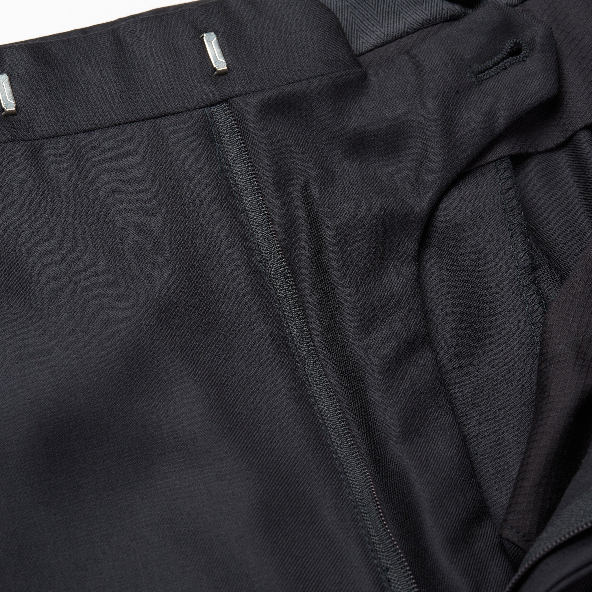 D'AVENZA Handmade Black Wool Super 150's Formal Suit EU 56 NEW US 46 D'AVENZA