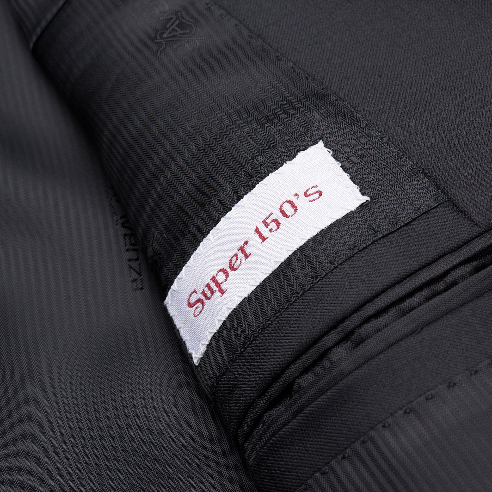 D'AVENZA Handmade Black Wool Super 150's Formal Suit EU 56 NEW US 46 D'AVENZA