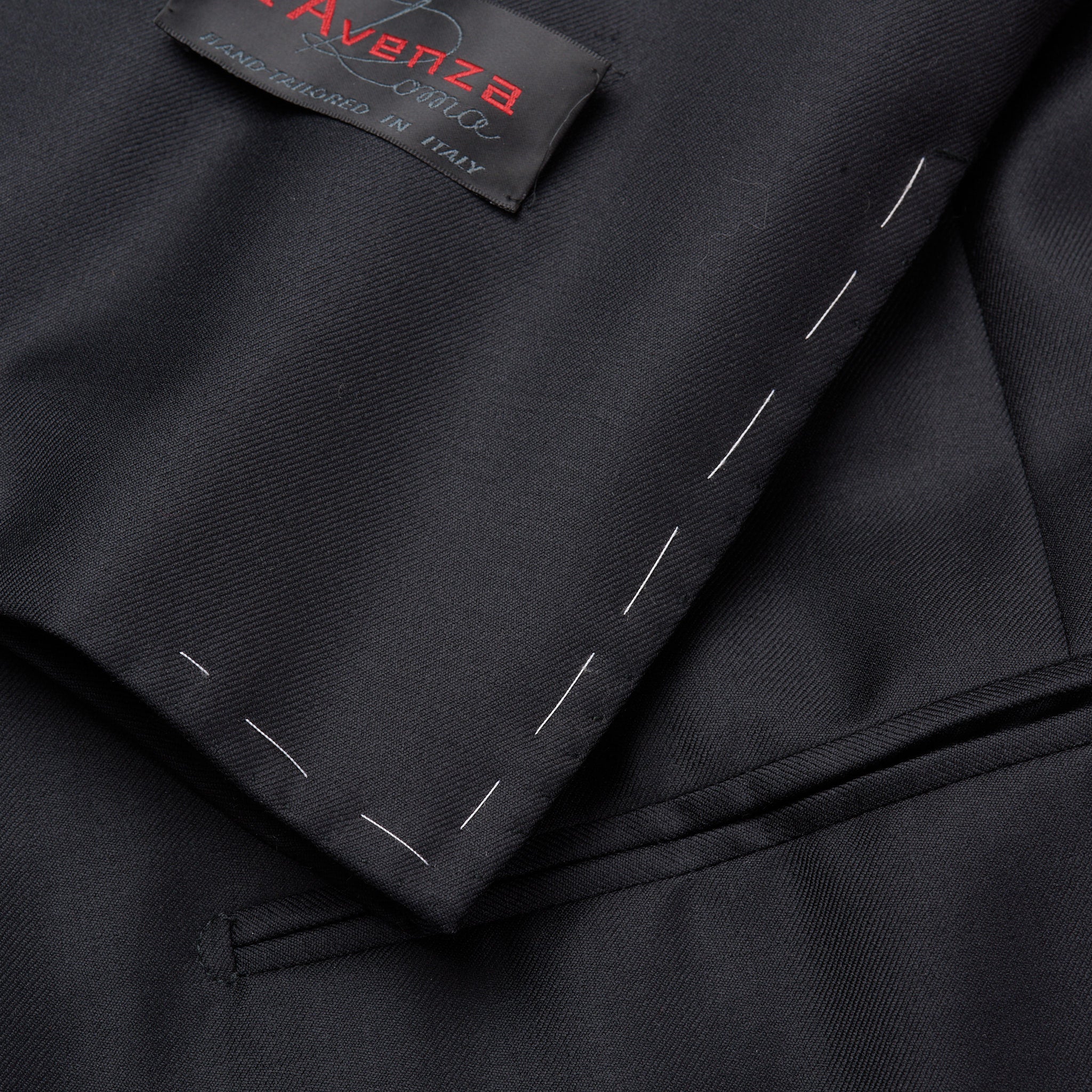 D'AVENZA Handmade Black Wool Super 150's Formal Suit EU 56 NEW US 46 D'AVENZA