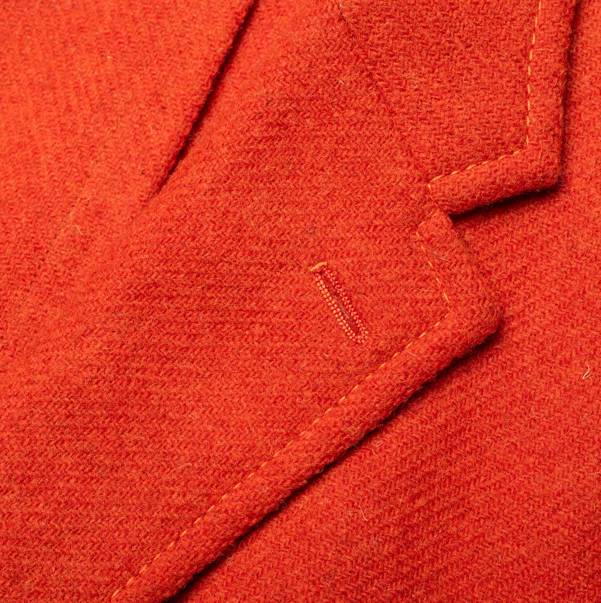 D'AVENZA Handmade Orange Wool Tweed Unlined Coat EU 48 NEW US 38 D'AVENZA