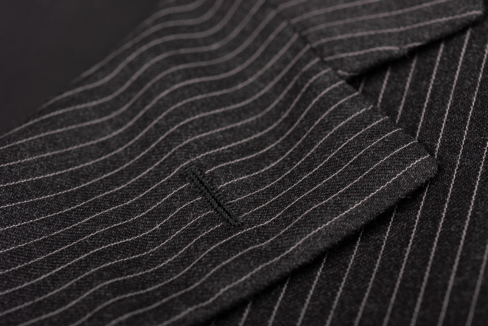 D'AVENZA Roma Handmade Dark Gray Striped Wool Flannel Suit EU 50 NEW US 40 D'AVENZA
