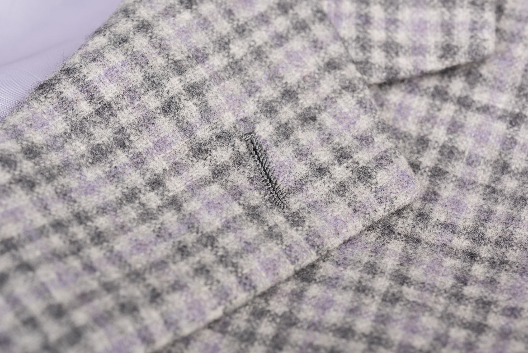 D'AVENZA Roma Handmade Gray Plaid Wool-Cashmere Flannel Jacket 50 NEW US 40 D'AVENZA