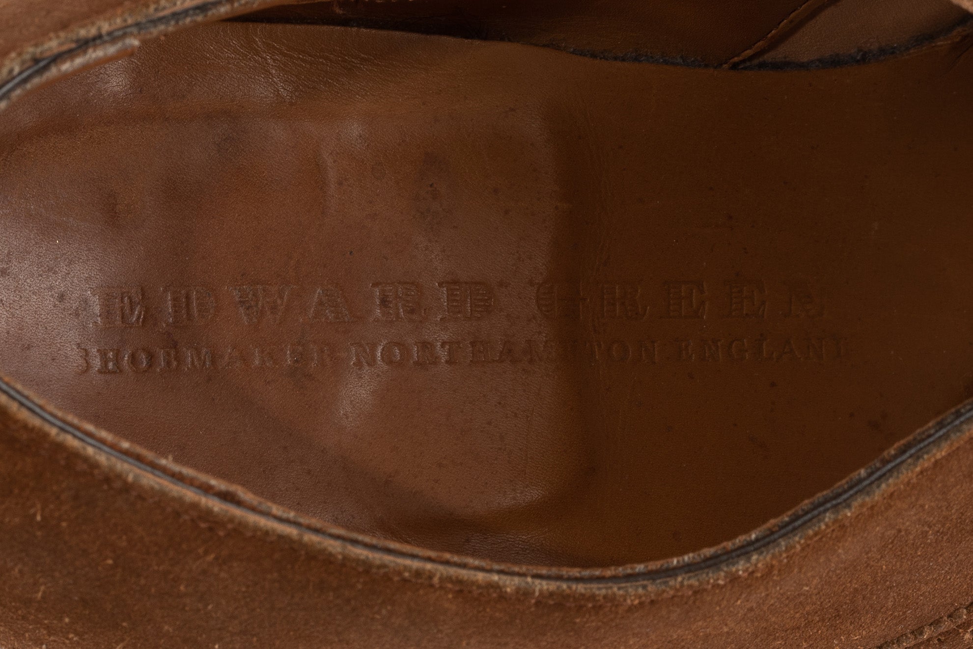 EDWARD GREEN "Asquith" 888 Brown Suede Cap Toe Oxford Shoes 6.5 US 7-7.5 EDWARD GREEN