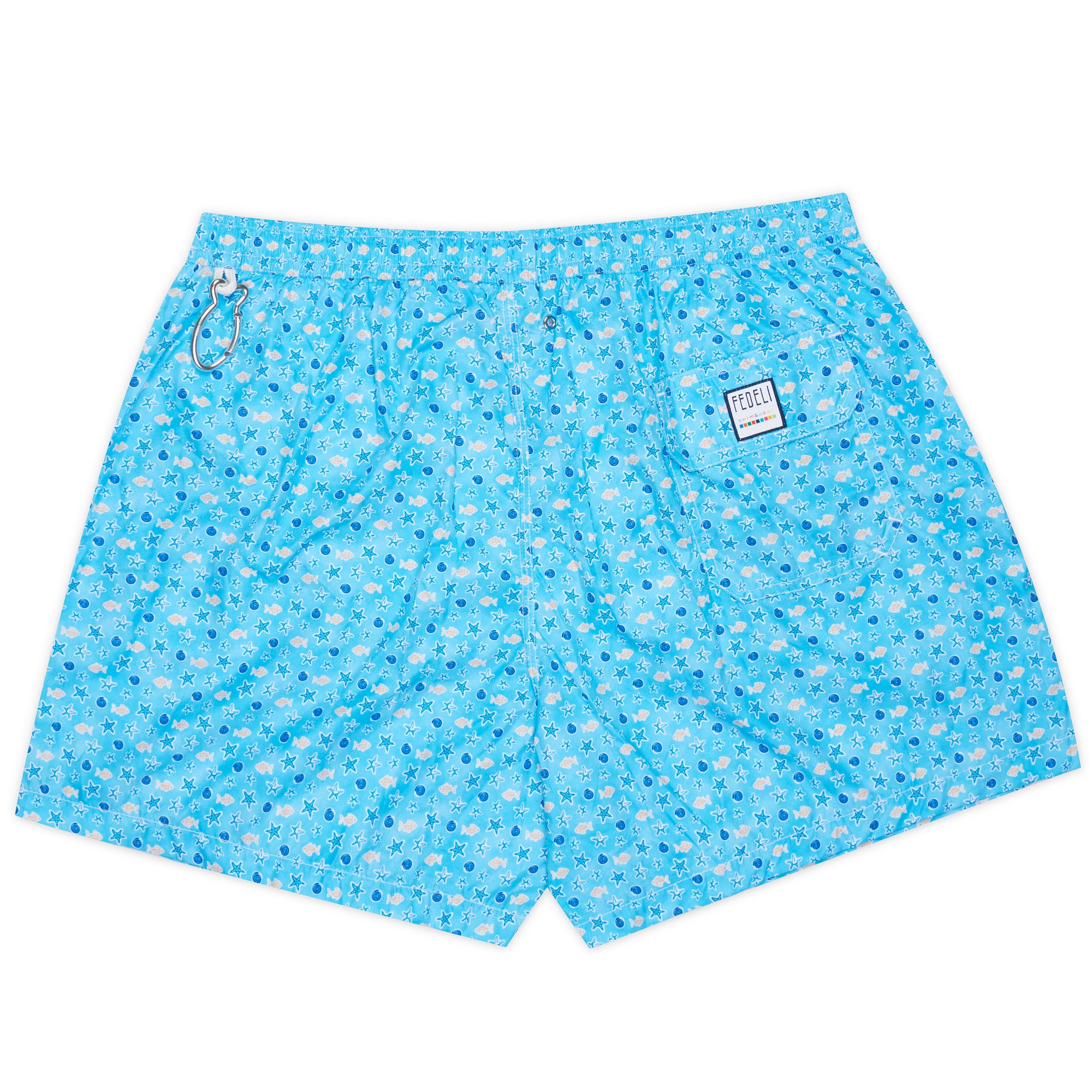 FEDELI Blue Sea Animals Print Madeira Airstop Swim Shorts Trunks NEW 3XL FEDELI
