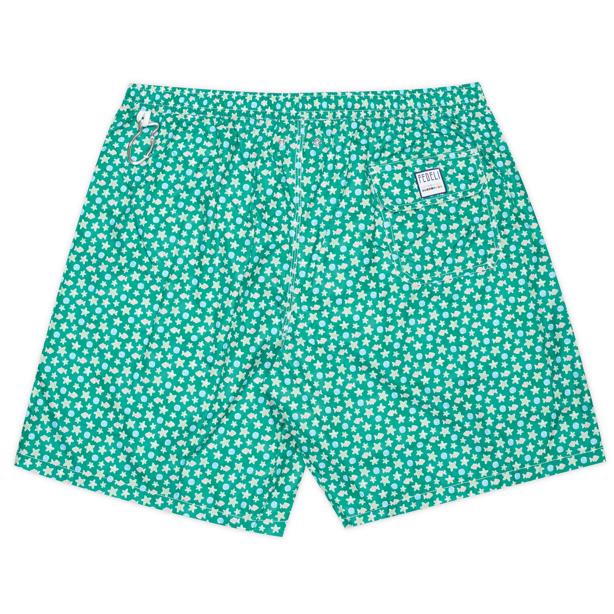 FEDELI Green Sea Animal Print Positano Airstop Swim Shorts Trunks 40/41 NEW XXXL FEDELI