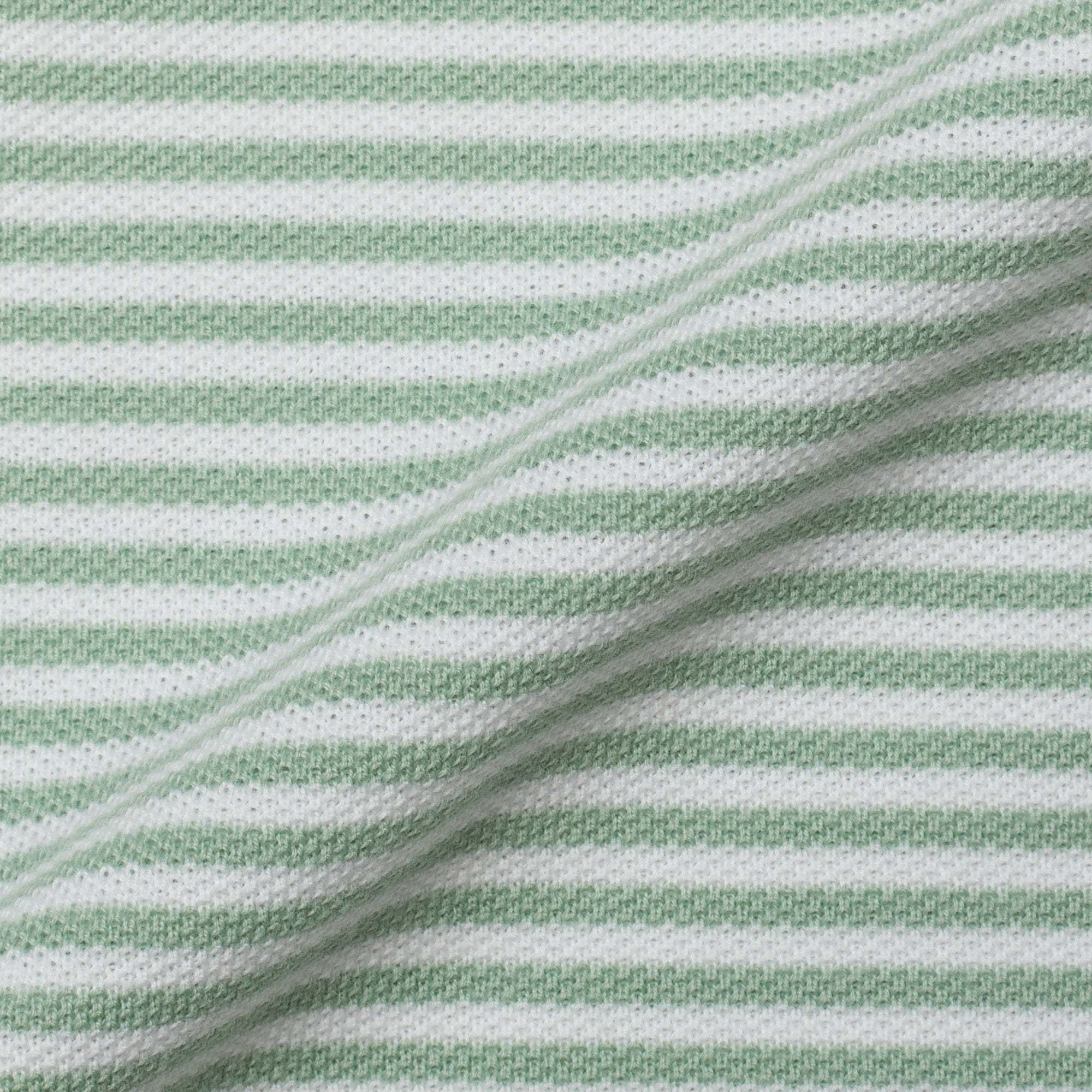 FEDELI Green Striped Cotton Light Pique Long Sleeve Polo Shirt EU 58 NEW US 3XL FEDELI