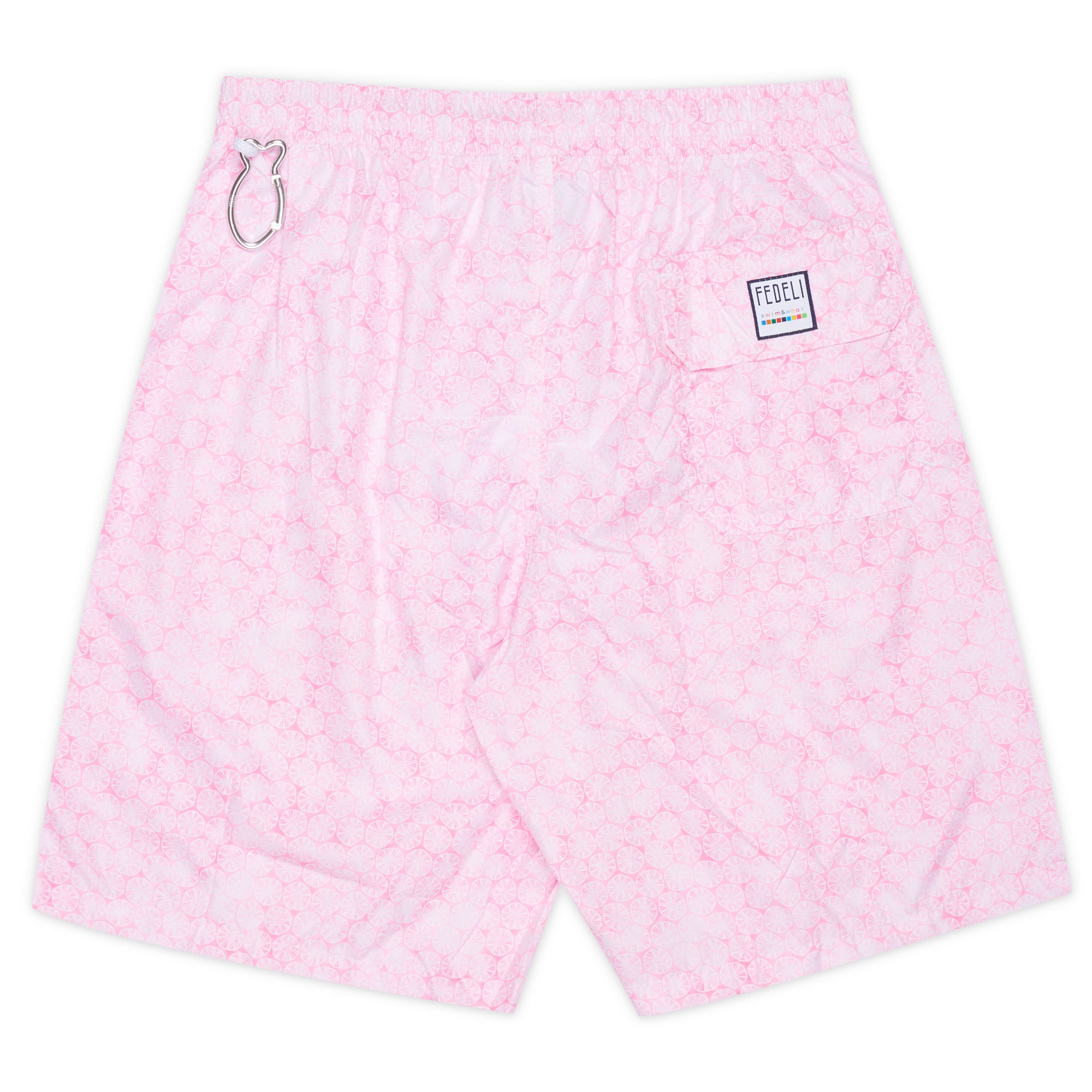 FEDELI Light Pink Circle Print Positano Airstop Swim Shorts Trunks NEW S FEDELI