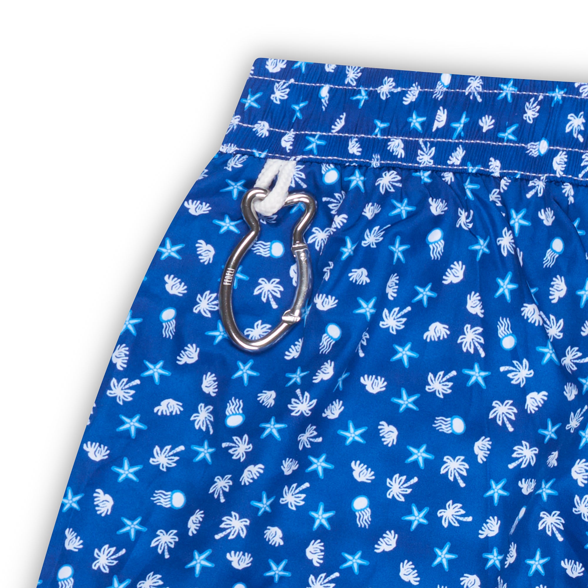 FEDELI Navy Blue Sea Animal Printed Positano Airstop Swim Shorts Trunks NEW 2XL FEDELI