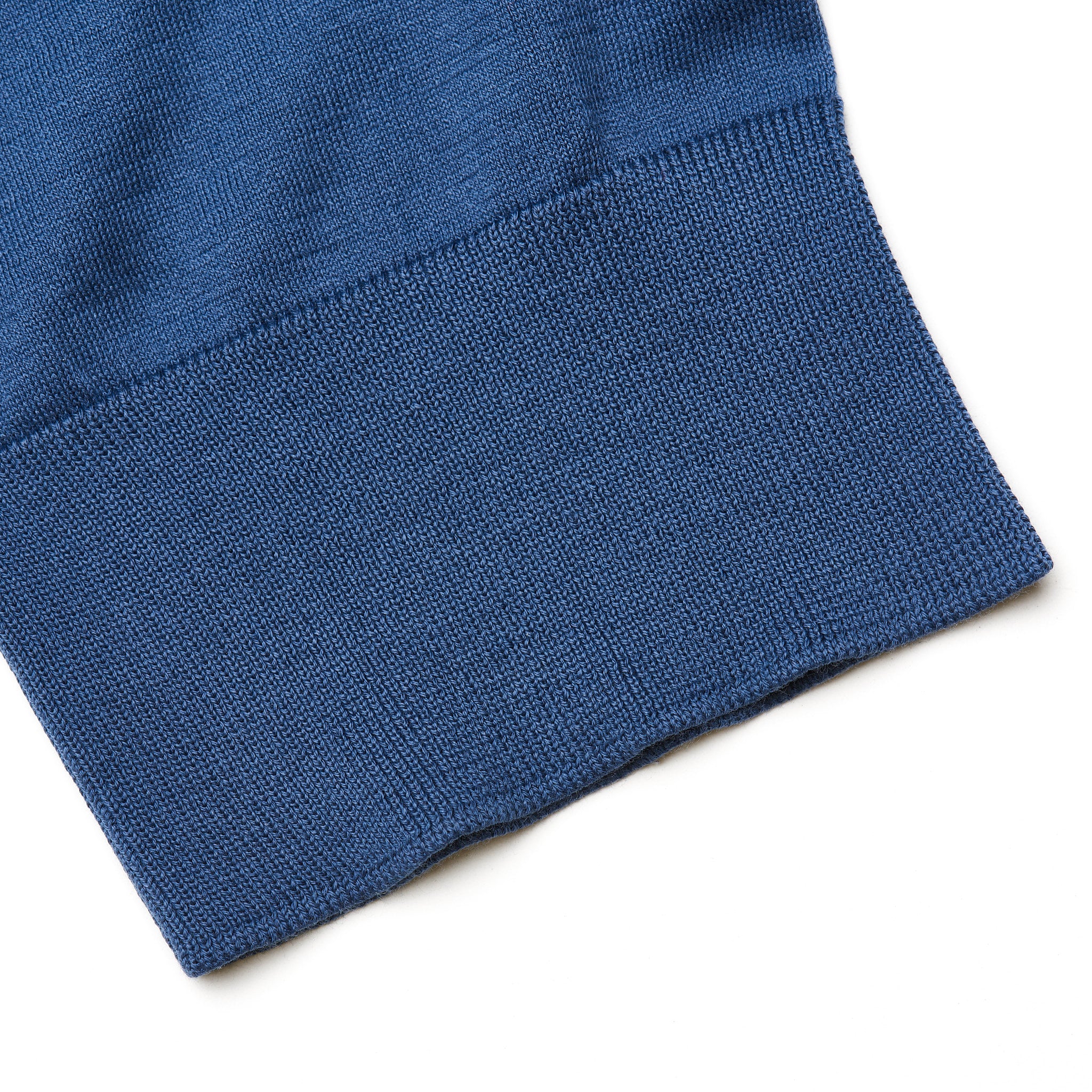 FEDELI Blue Supima Cotton Lightweight Crewneck Sweater NEW FEDELI