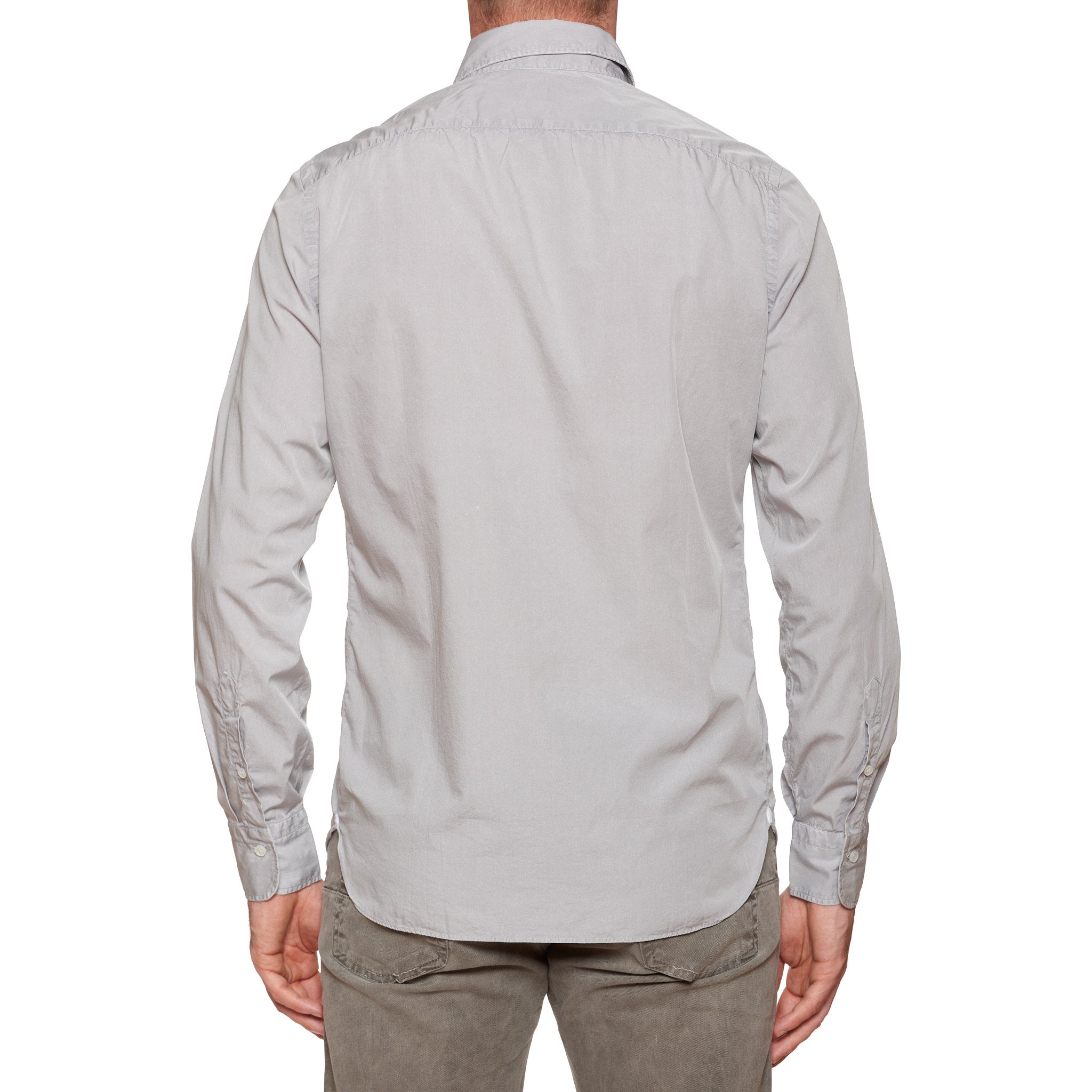 FEDELI Gray Poplin Cotton Casual Shirt EU 40 NEW US 15.75 FEDELI