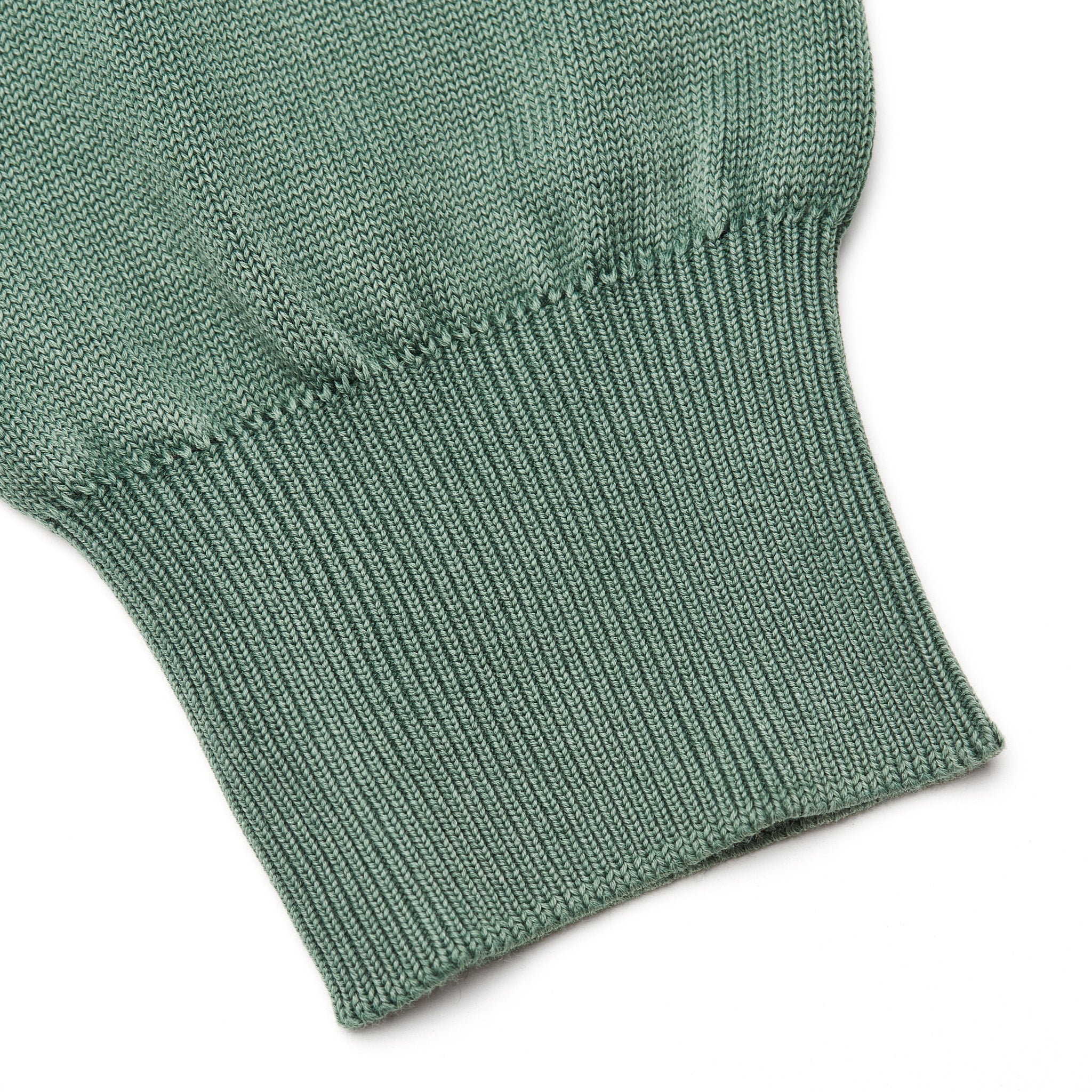 FEDELI Olive Cotton Zip Neck Sweater NEW FEDELI