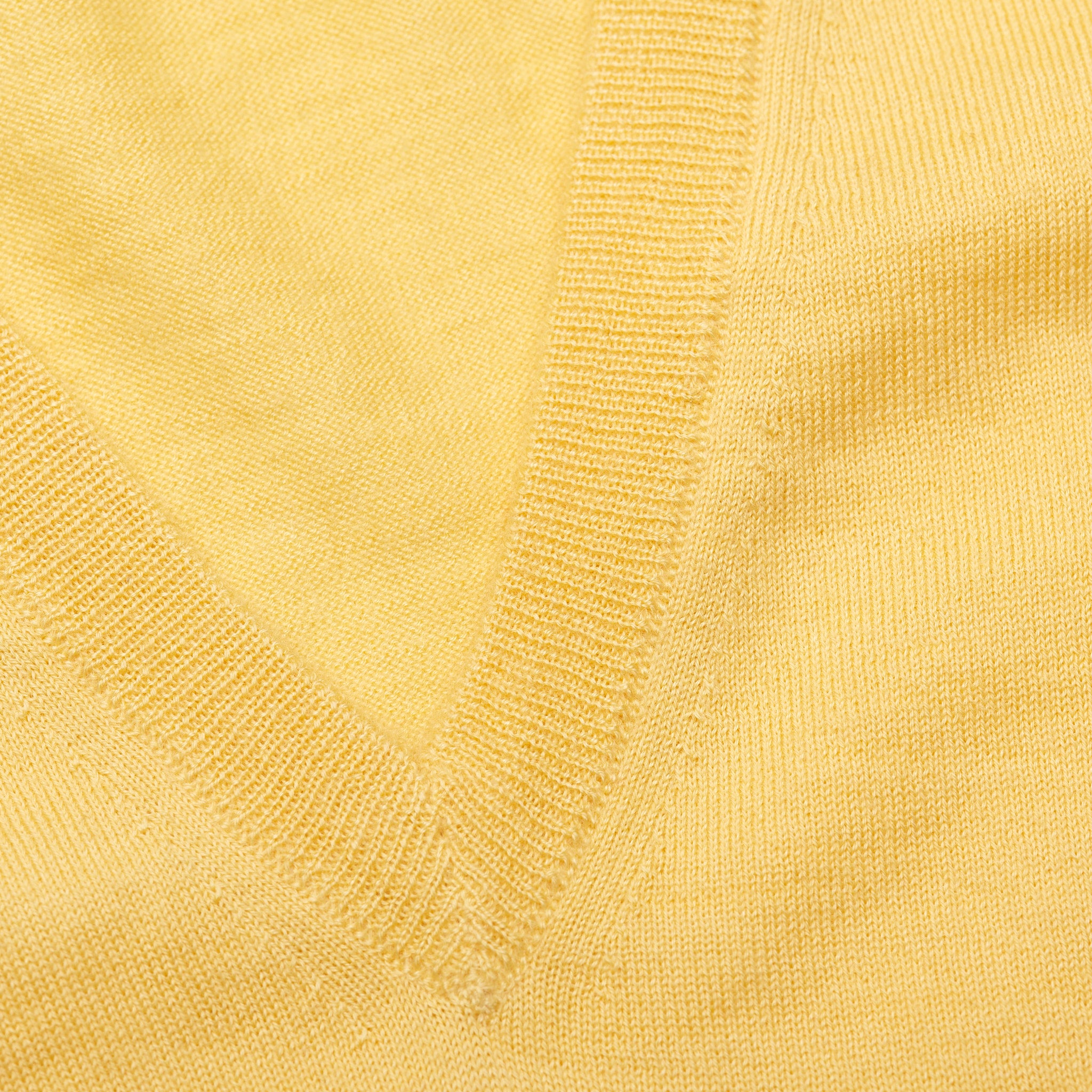 FEDELI Yellow Cashmere-Silk V-Neck Sleeveless Sweater EU 48 NEW US S FEDELI