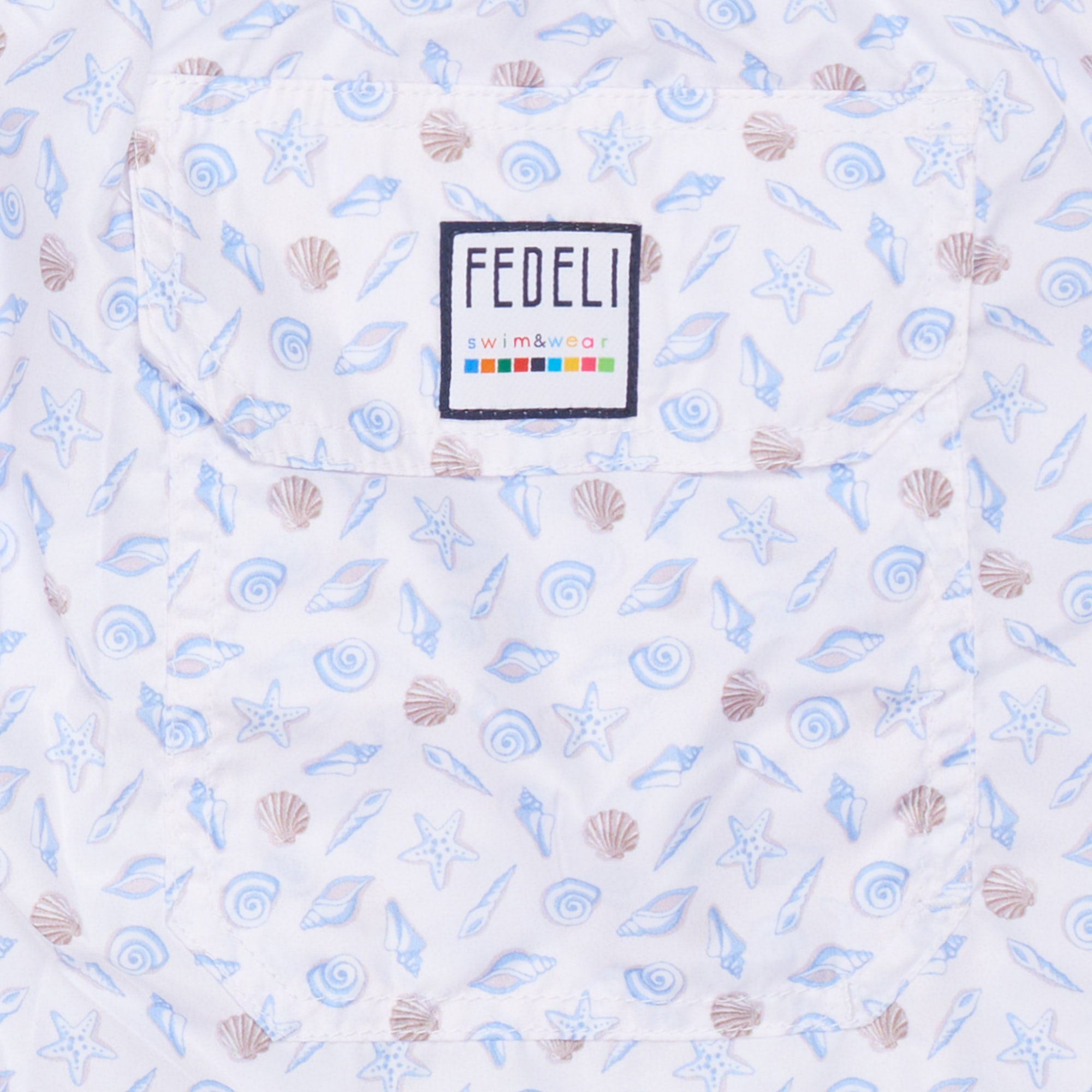 FEDELI White Fossils Printed Madeira Airstop Swim Shorts Trunks NEW 3XL FEDELI