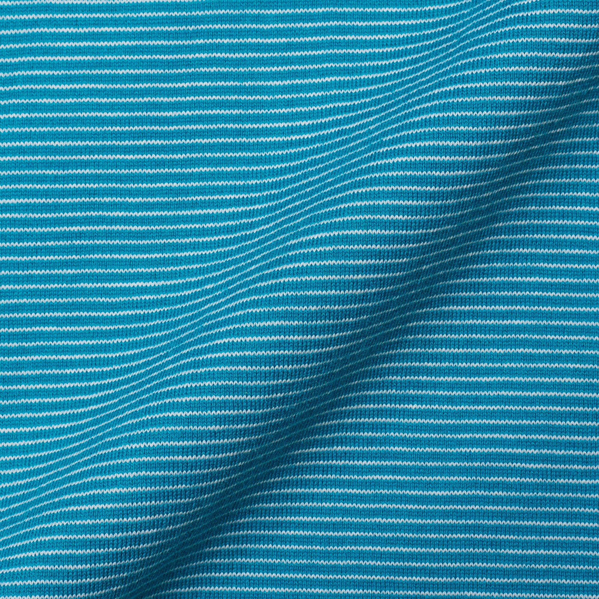 FEDELI "Libeccio" Blue Striped Cotton Jersey Long Sleeve Polo Shirt EU 54 NEW US XL FEDELI