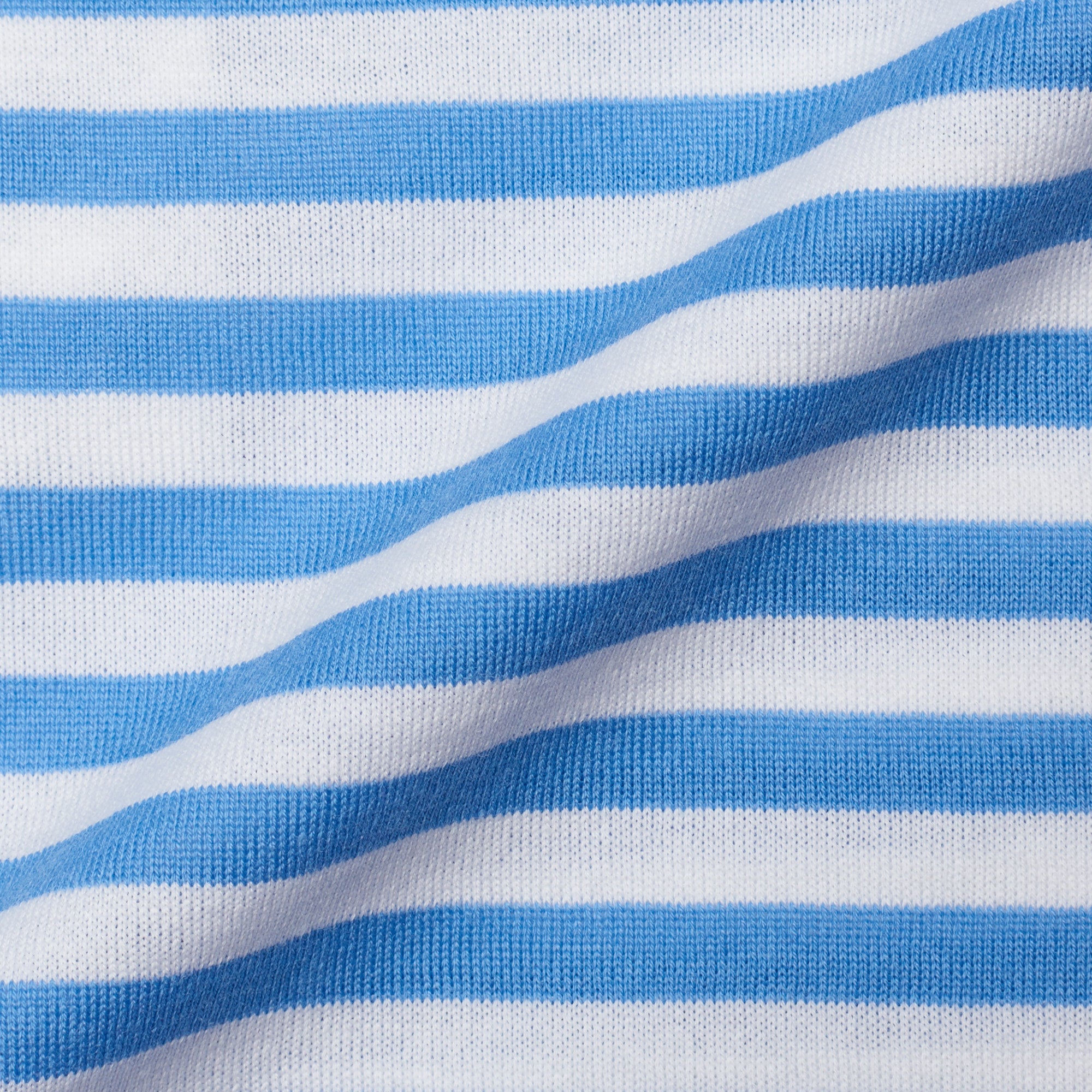 FEDELI "Libeccio" Blue Striped Cotton Light Jersey Long Sleeve Polo Shirt 54 NEW US XL FEDELI