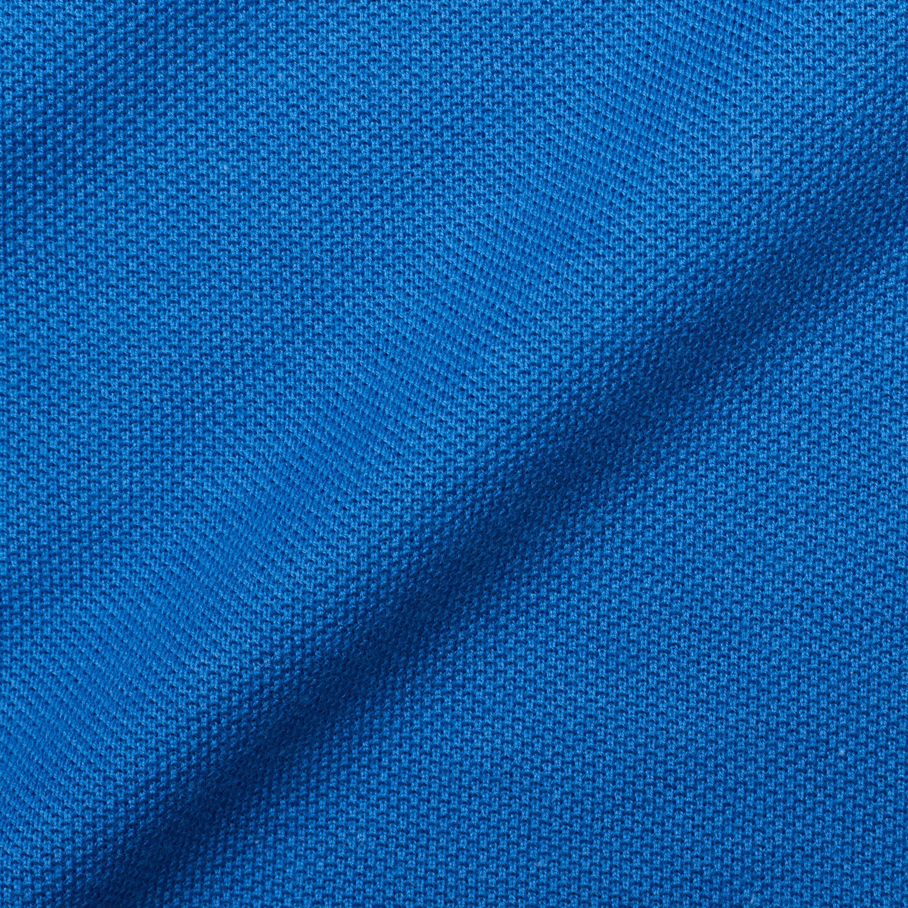 FEDELI "Mario" Blue Cotton Short Sleeve Pique Polo Shirt EU 48 NEW US S FEDELI