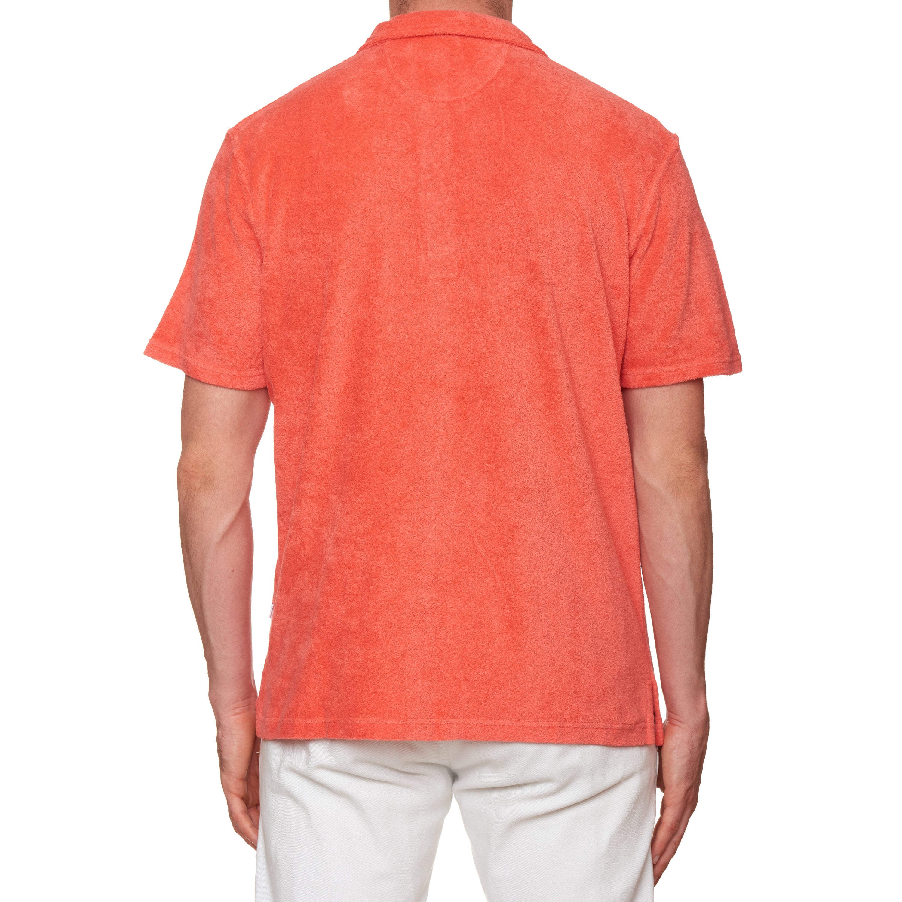 FEDELI "Mondial" Salmon Terry Cloth Short Sleeve Polo Shirt NEW Slim Fit FEDELI