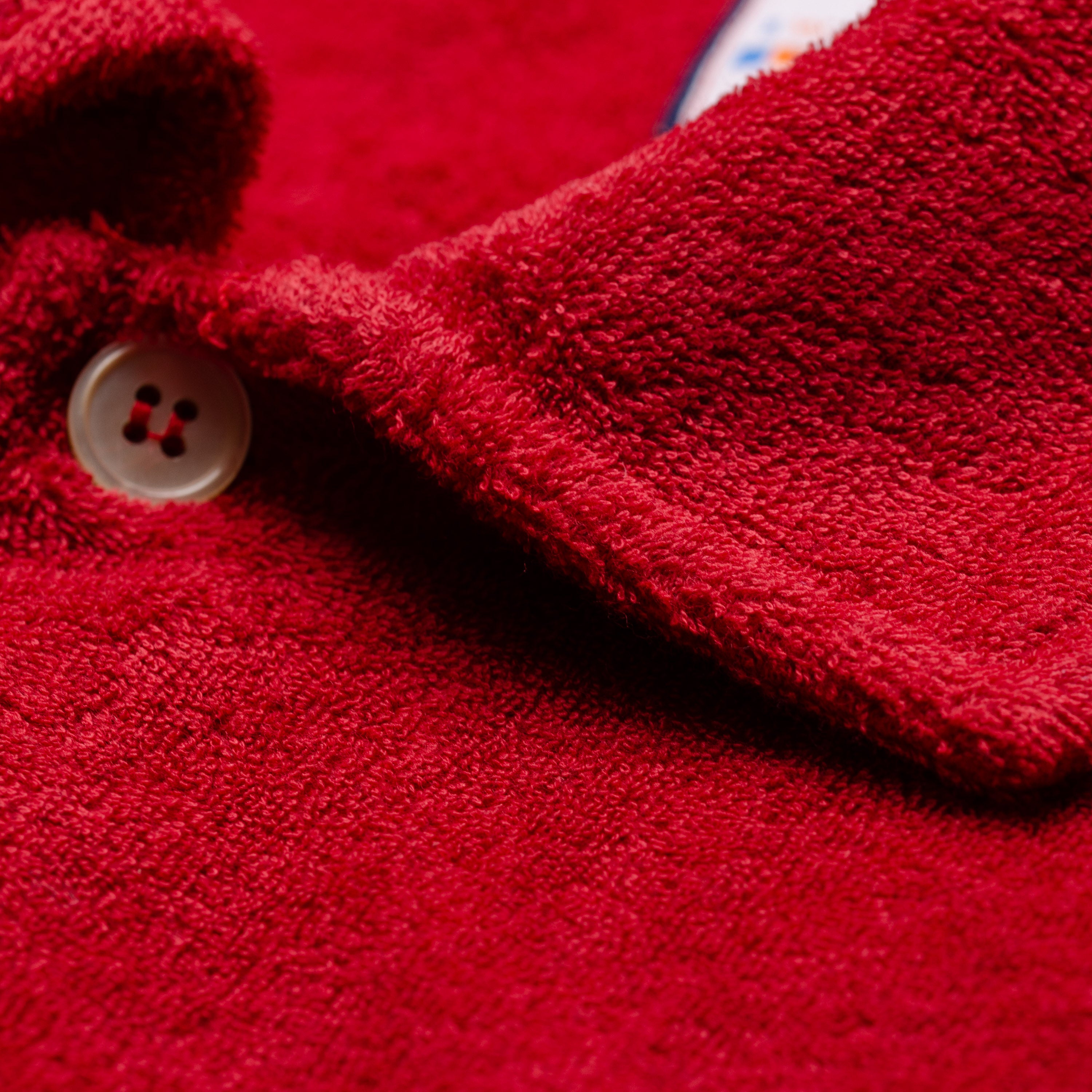 FEDELI "Mondial" Red Terry Cloth Short Sleeve Polo Shirt EU 50 NEW US M Slim Fit FEDELI