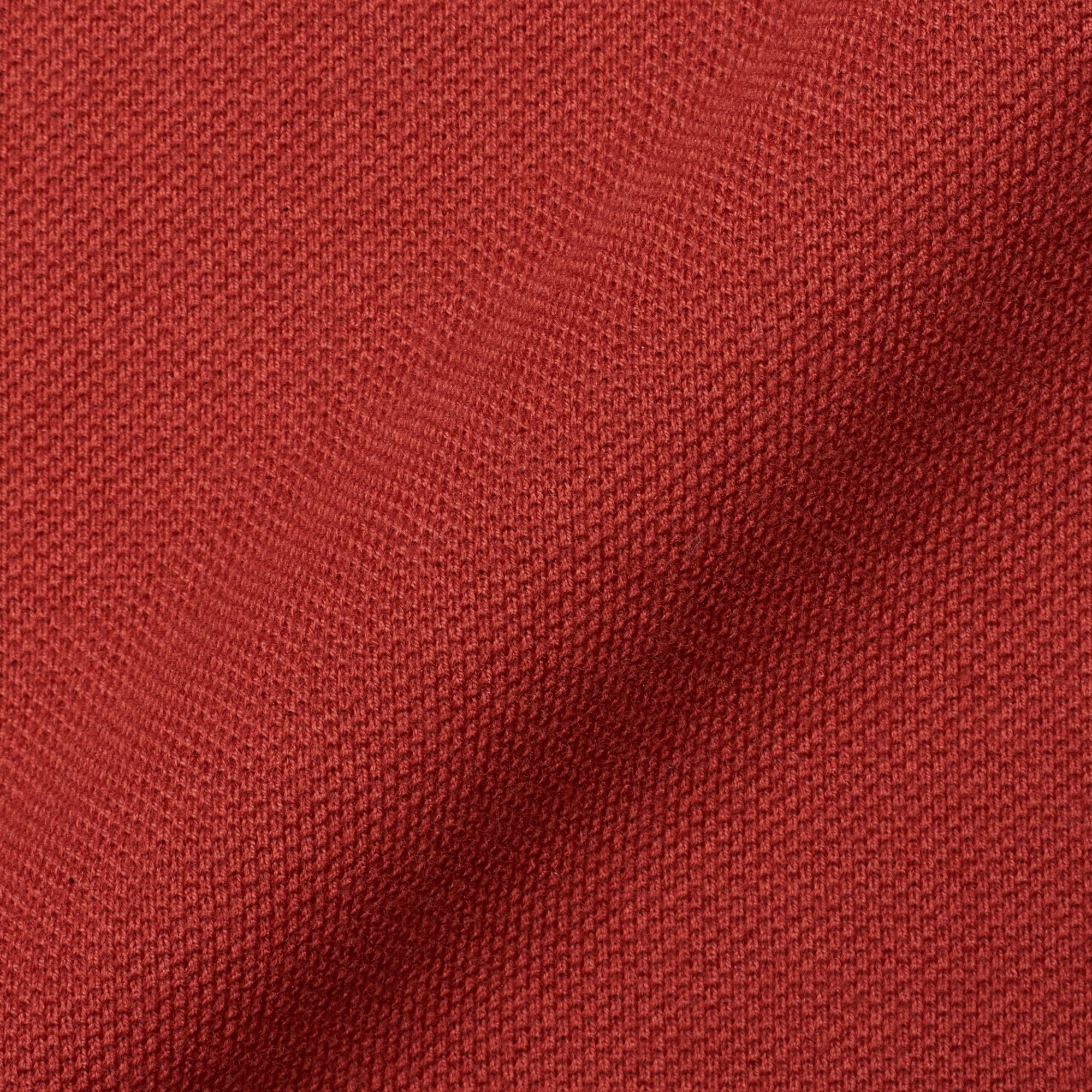 FEDELI "North" Brick Red Cotton Pique Long Sleeve Polo Shirt EU 54 NEW US XL FEDELI
