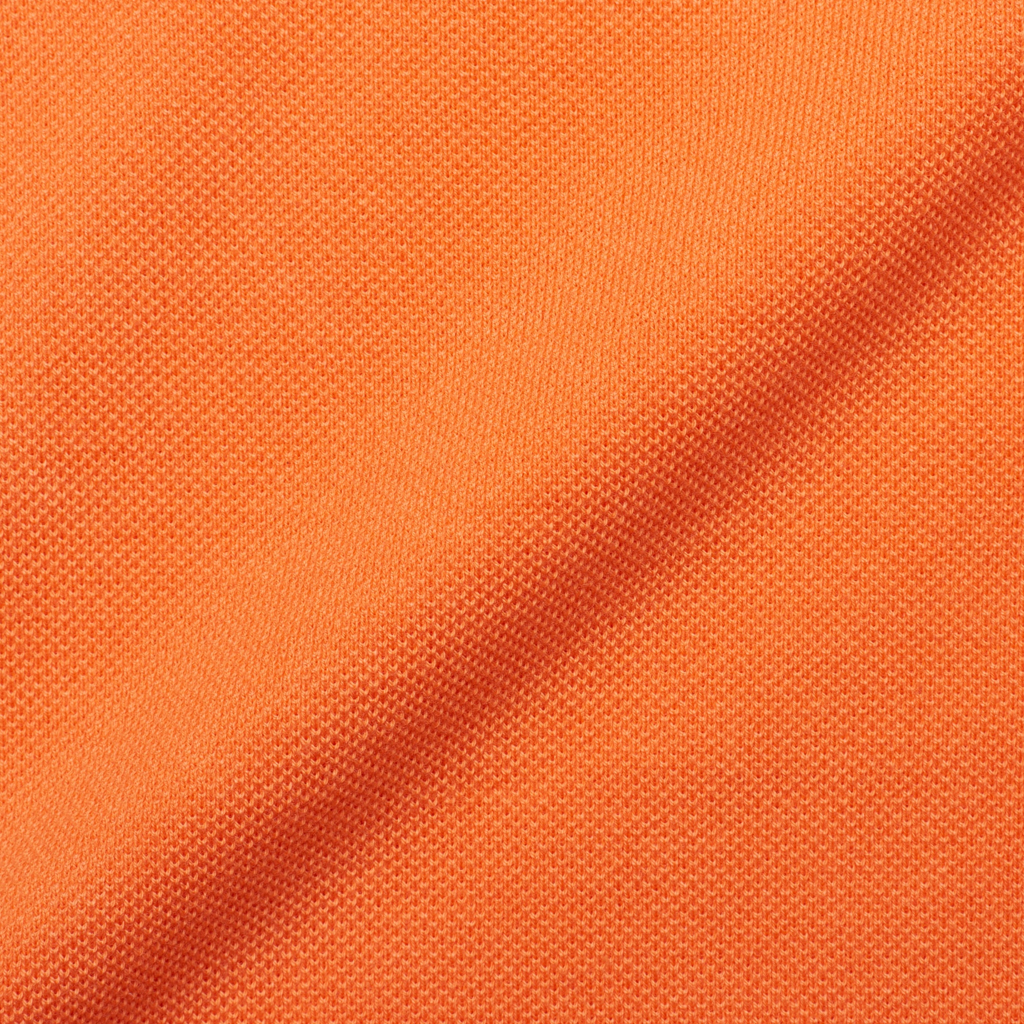 FEDELI "North" Neon Orange Cotton Pique Short Sleeve Polo Shirt EU 50 NEW US M FEDELI