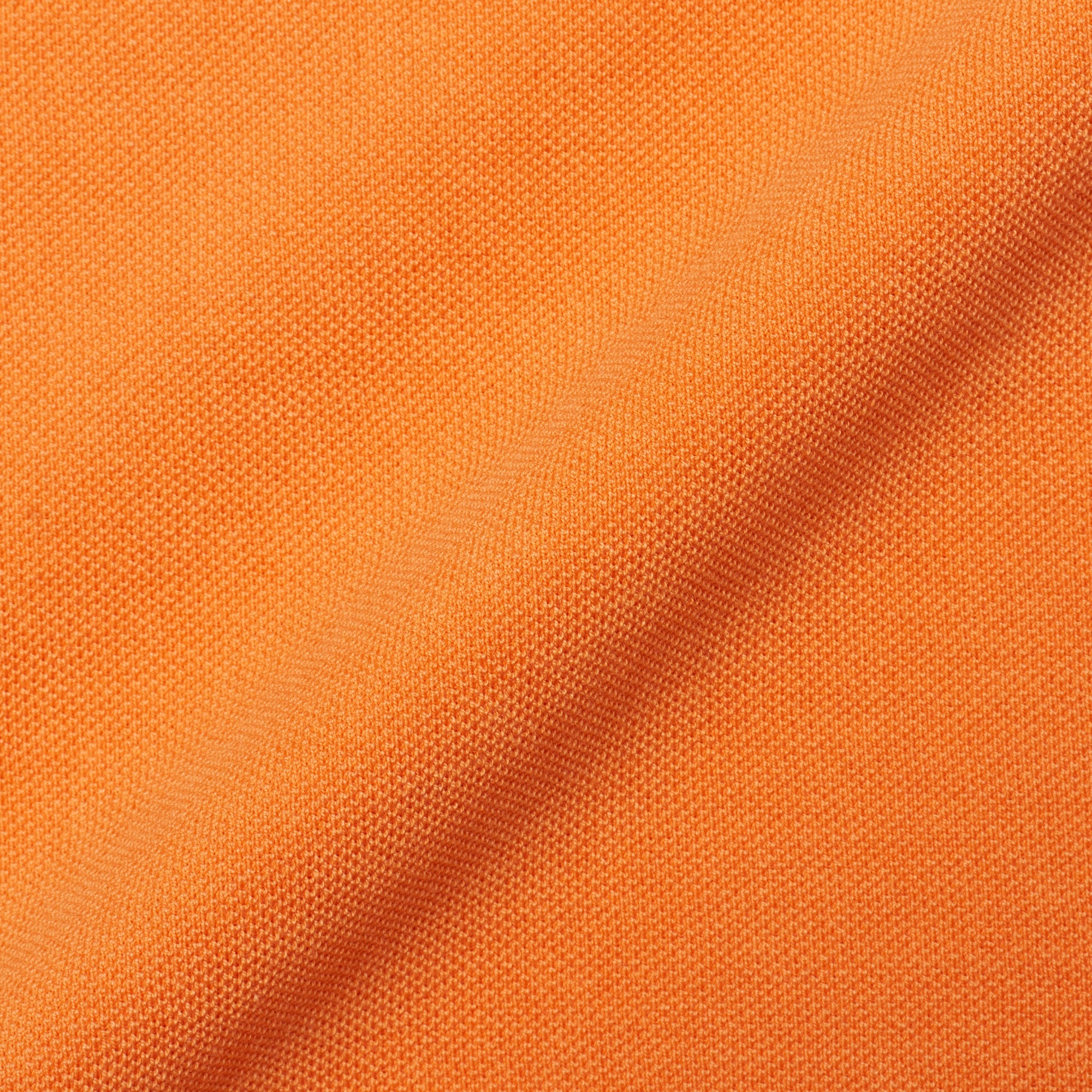 FEDELI "Ring" Orange Cotton Pique Long Sleeve Polo Shirt EU 50 NEW US M FEDELI